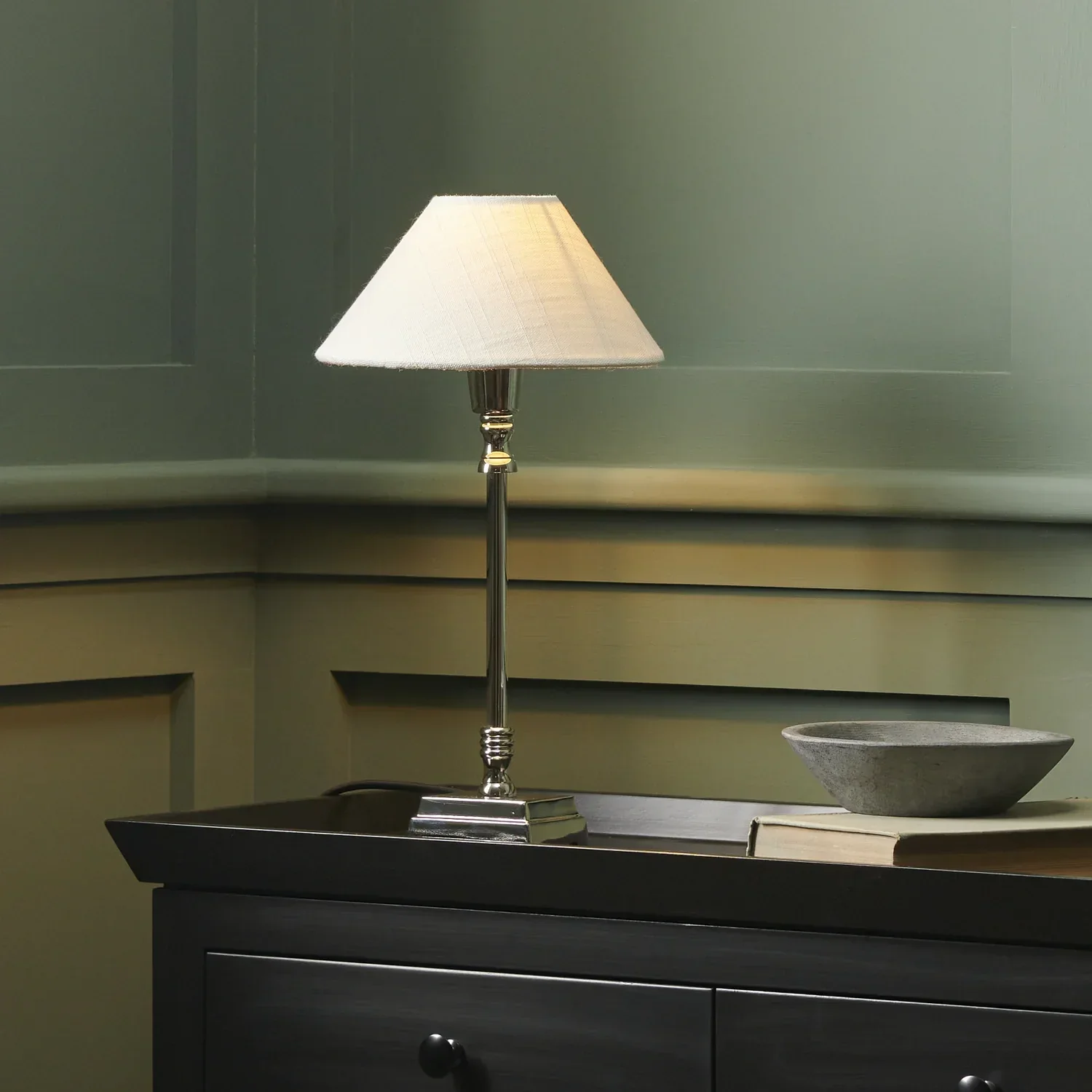 Hanover Small Nickel Table Lamp