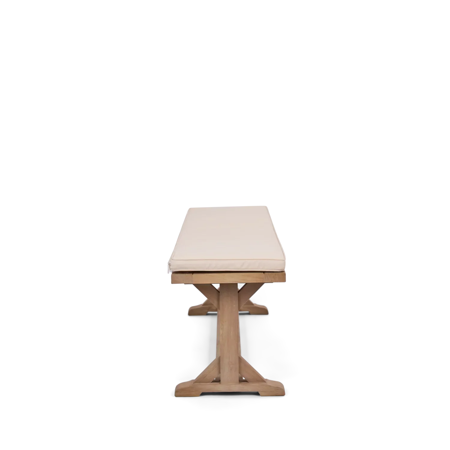 Harmondsworth 3-4 Seater Teak Garden Bench with Cushion - Image 3