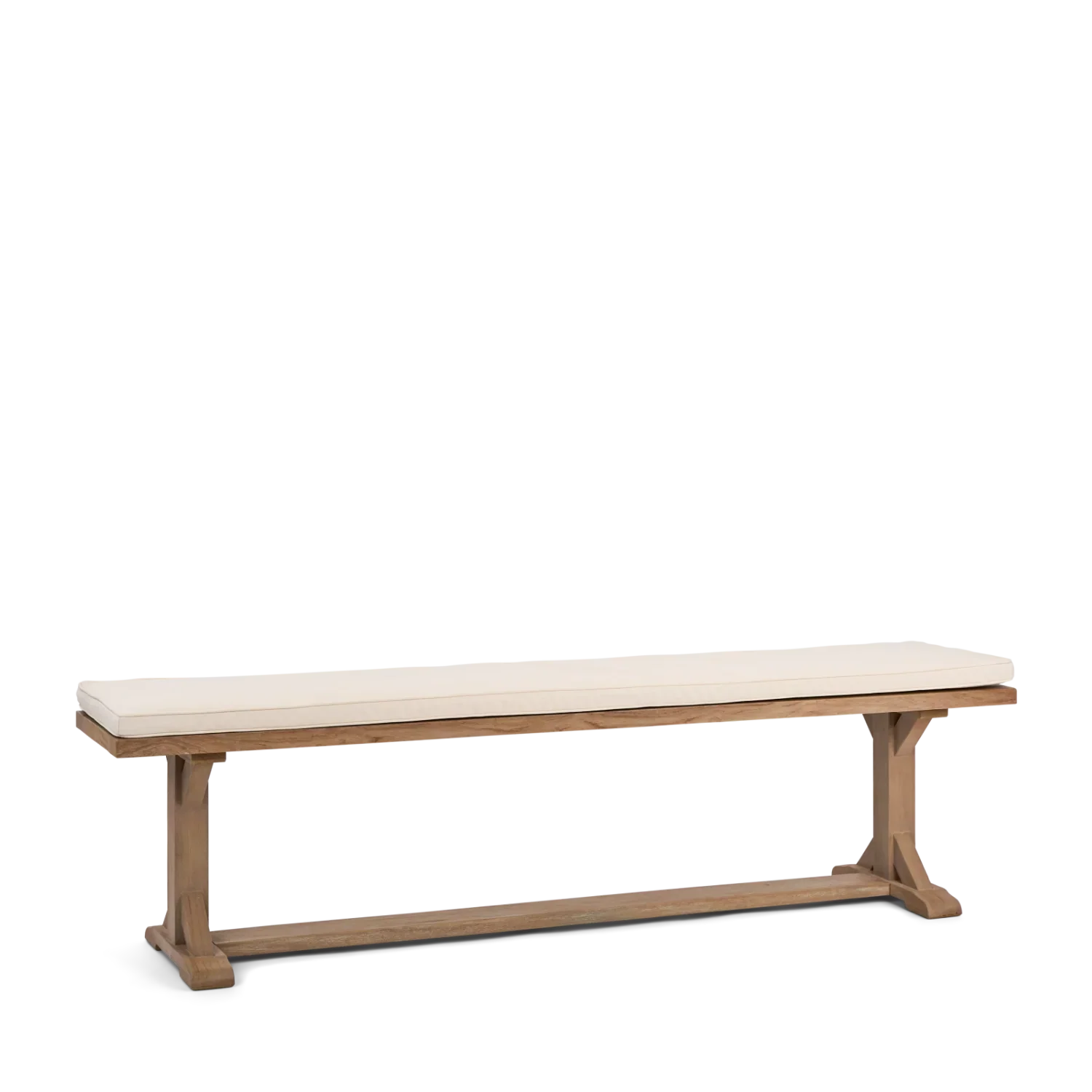 Harmondsworth 3-4 Seater Teak Garden Bench with Cushion - Image 4