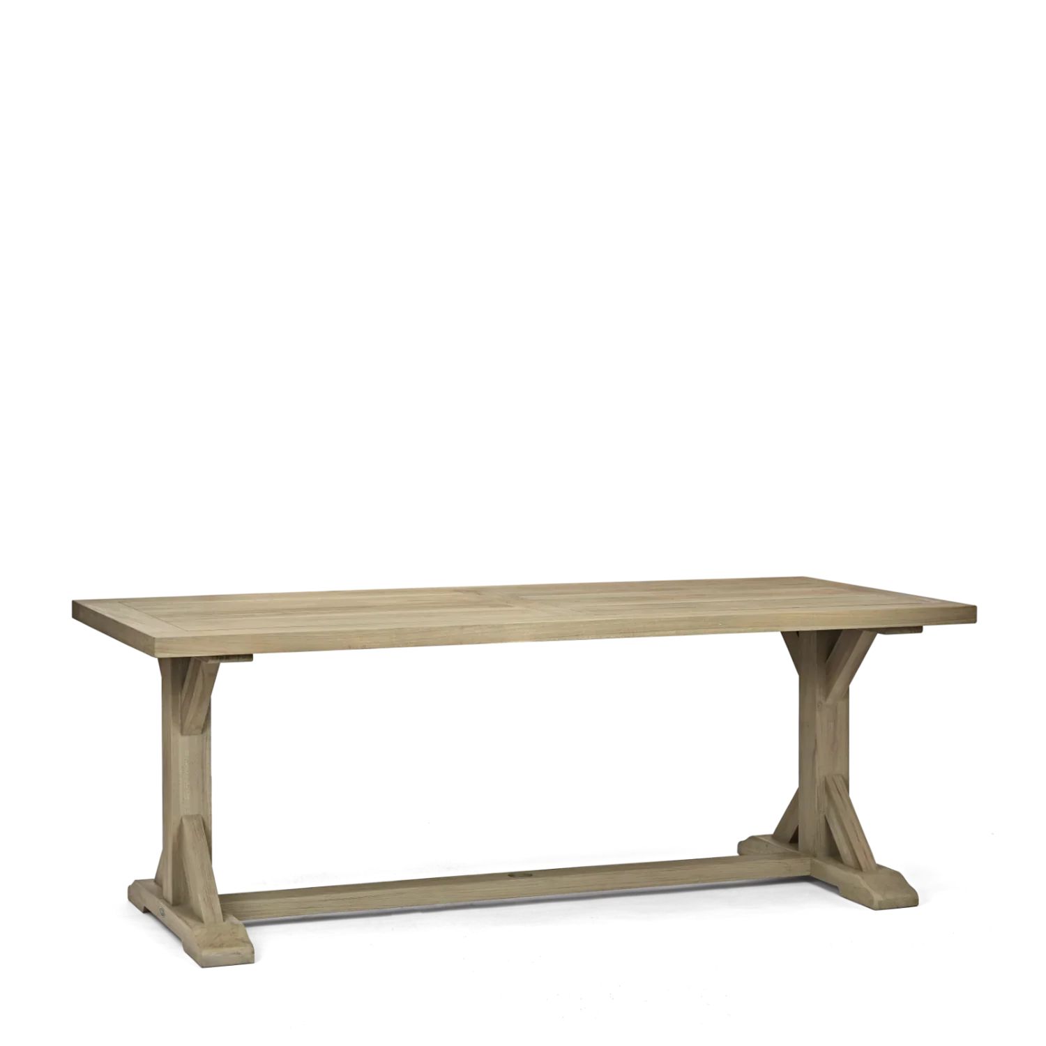 Harmondsworth 8 Seater Teak Garden Dining Table Set with Stanway Reed Carver Chairs - Image 7