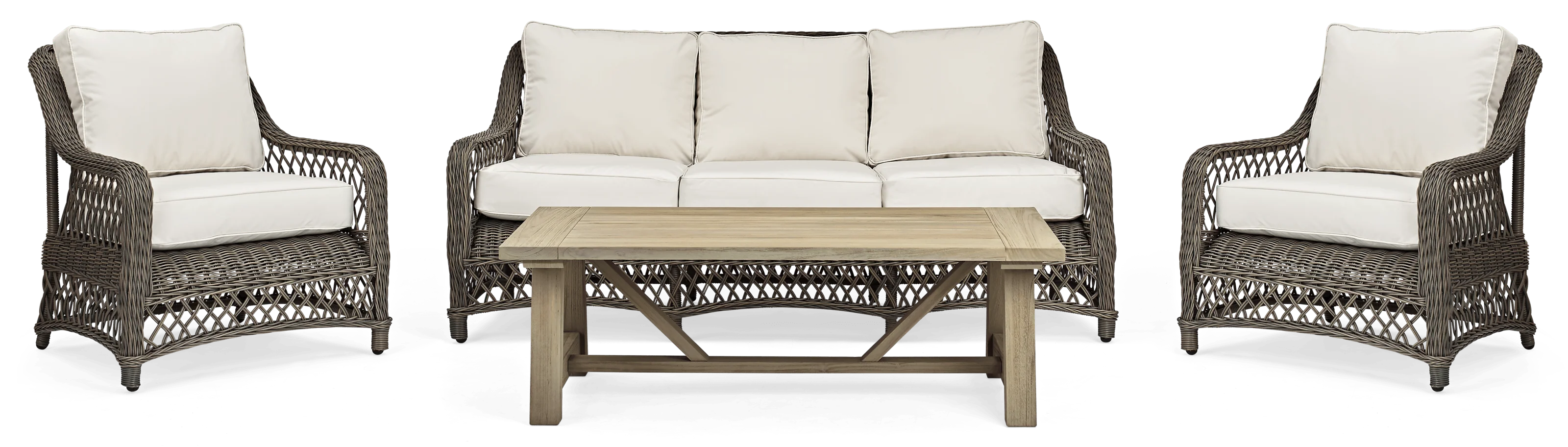 Harrington 5 Seater Wicker Garden Sofa Set with Coffee Table