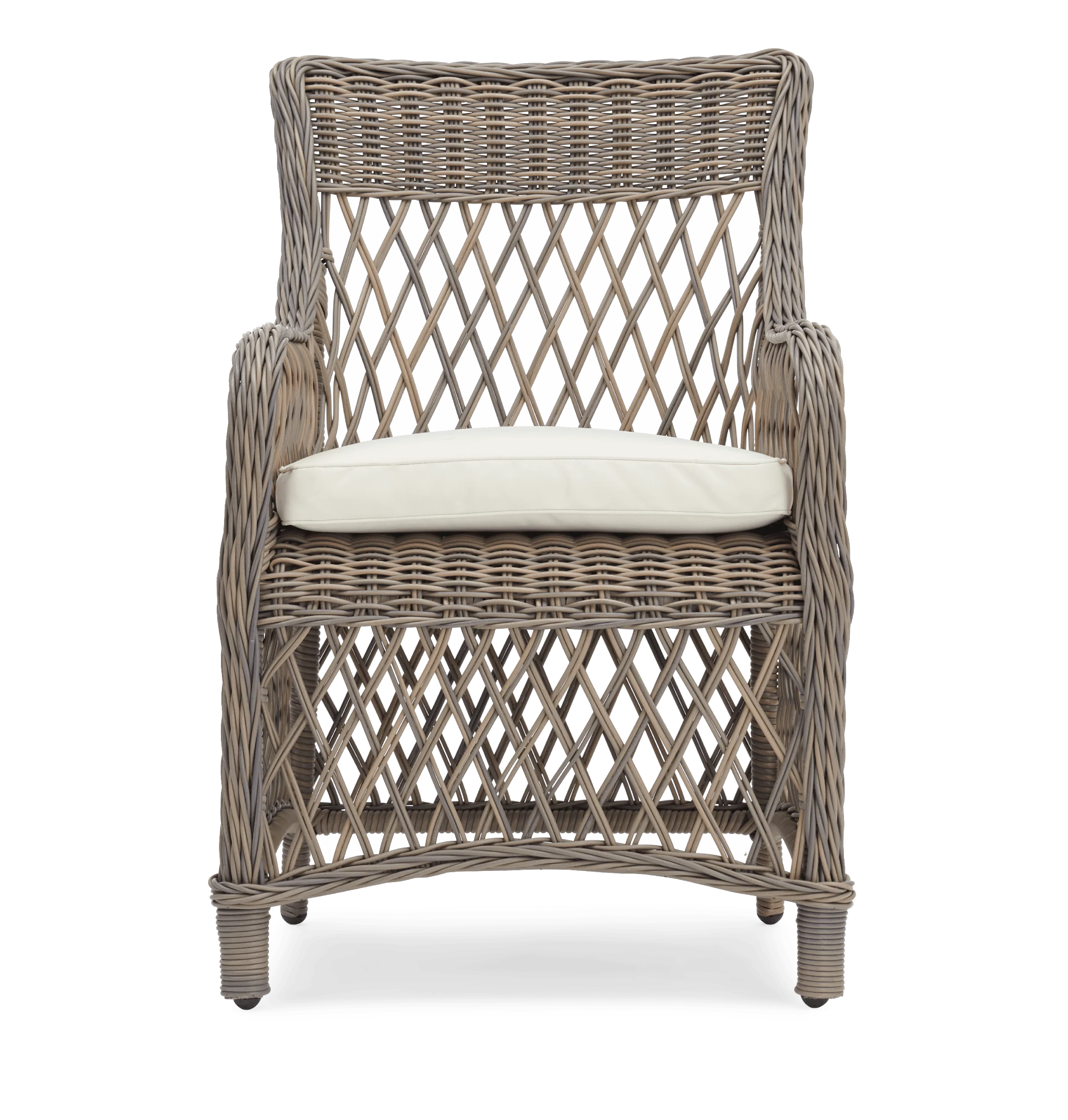 Harrington 6 Seater Round Wicker Garden Dining Set with Carver Chairs - Image 5