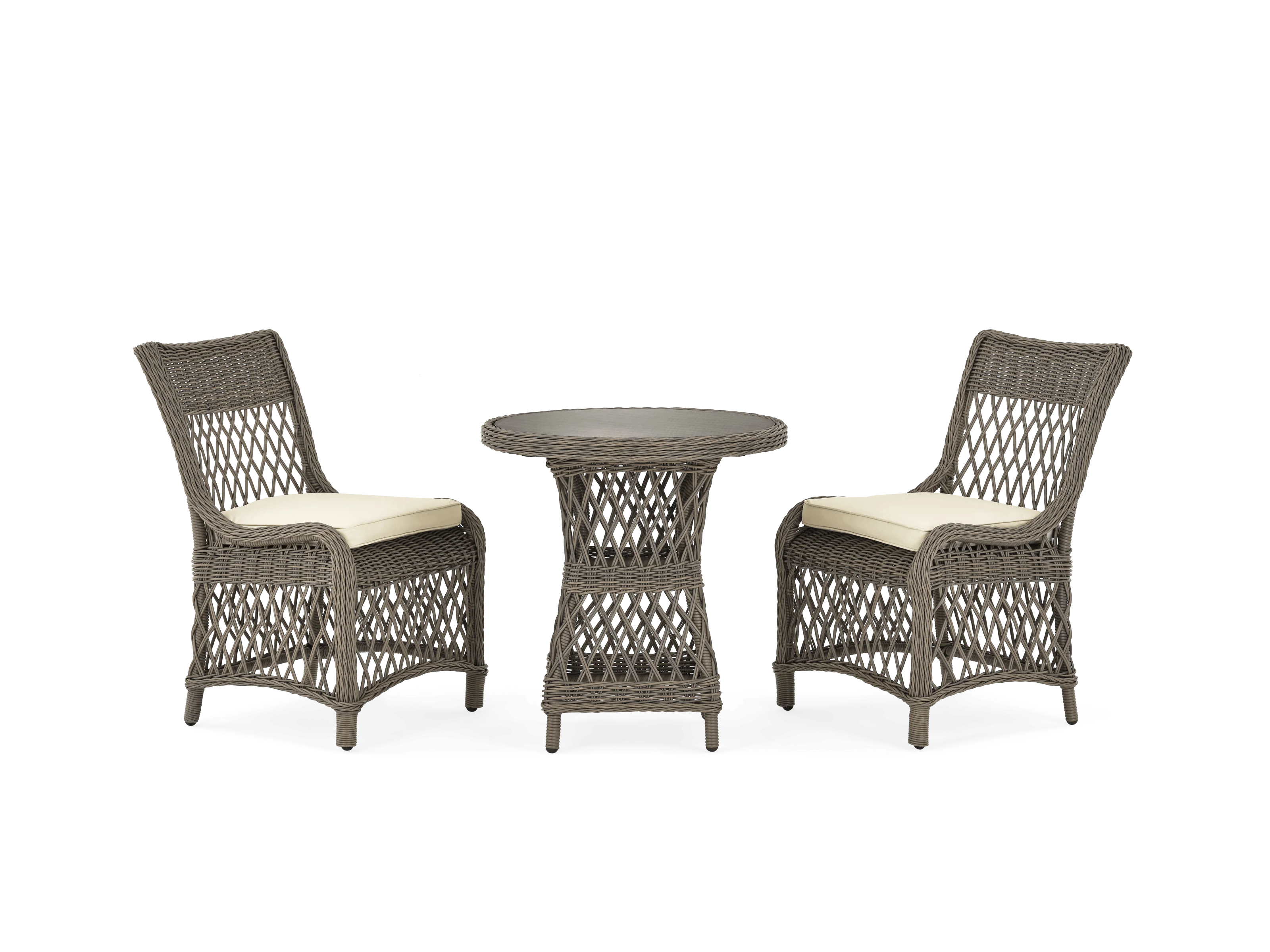 Harrington 2 Seater Round Wicker Bistro Garden Set - Image 6