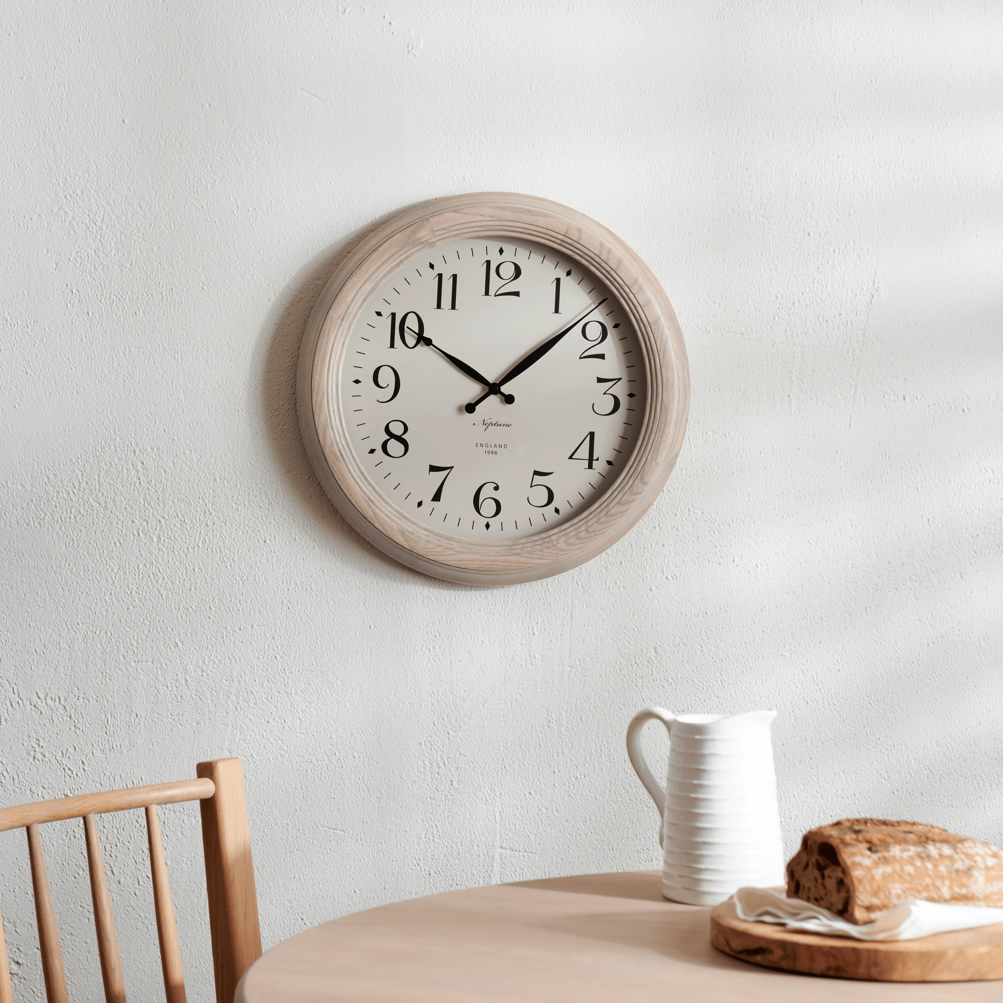 Harrison Medium Wall Clock, Seasoned Oak