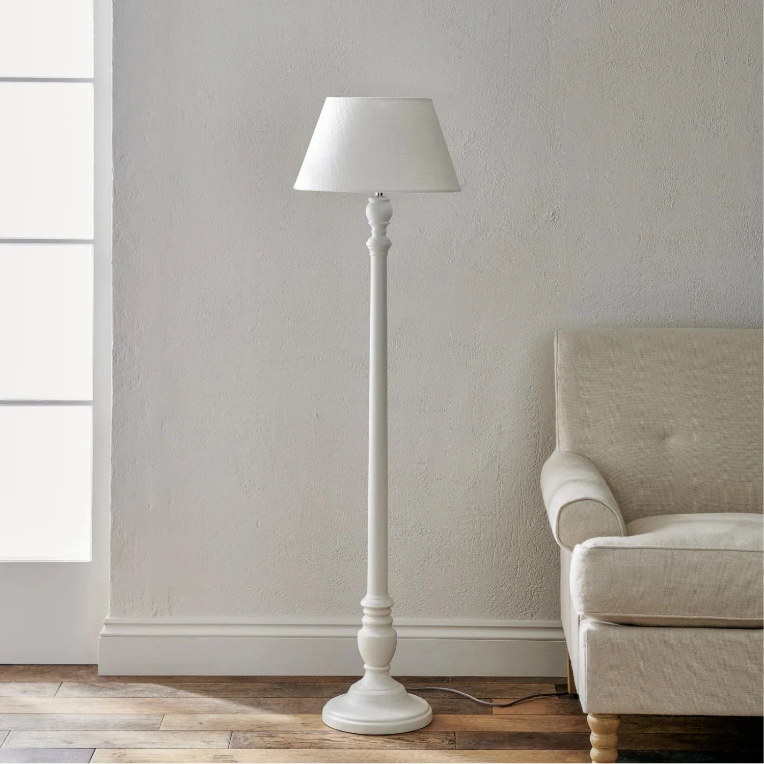 Highgate Wooden Floor Lamp, Painted - Image 2