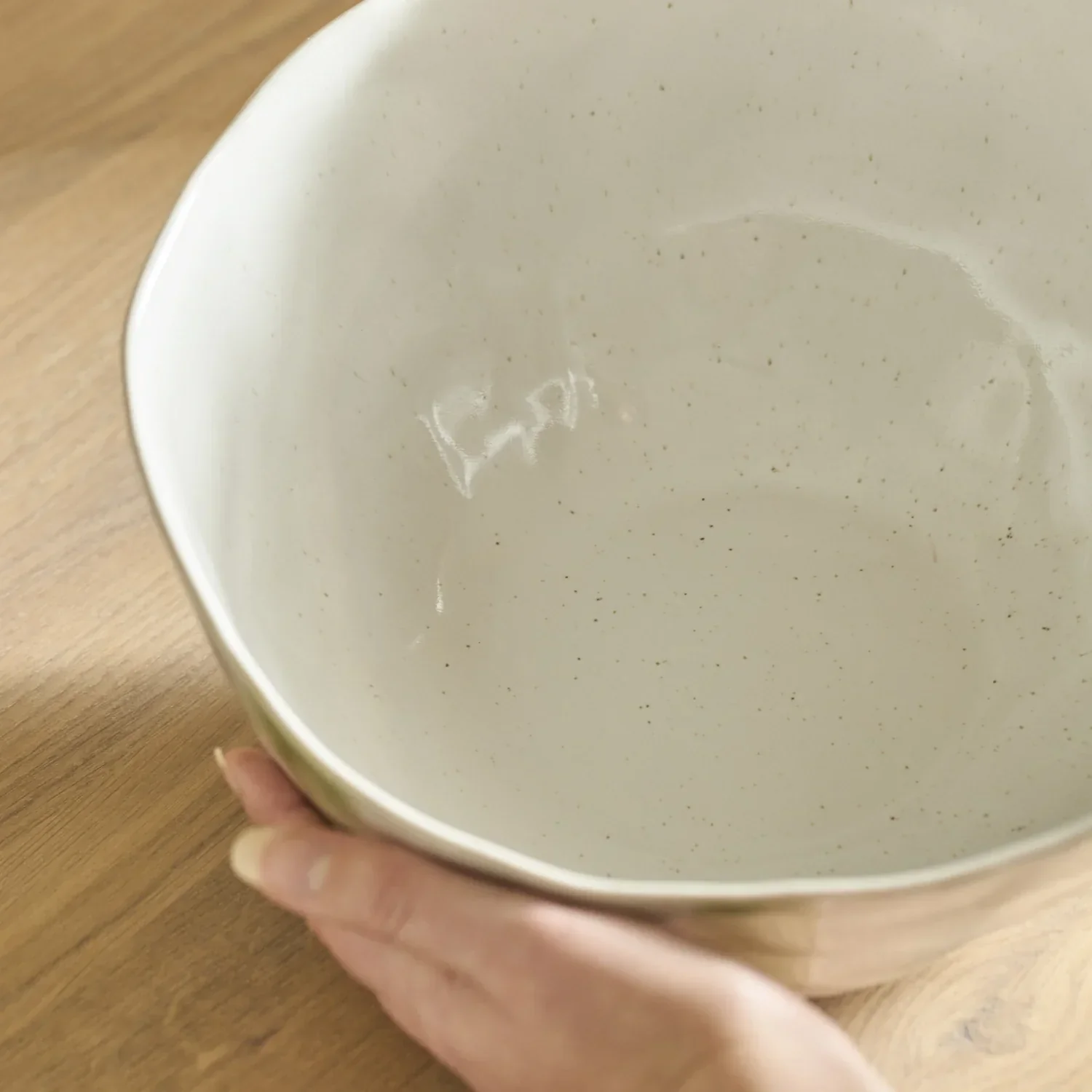 Hollywell Serving Bowl, Green Stripe - Image 3