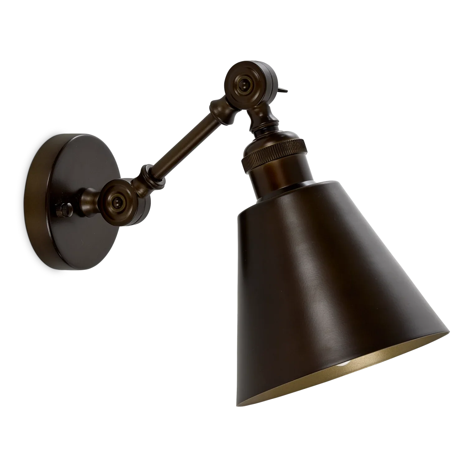 Keats Metal Shade Wall Light, Bronze - Image 3