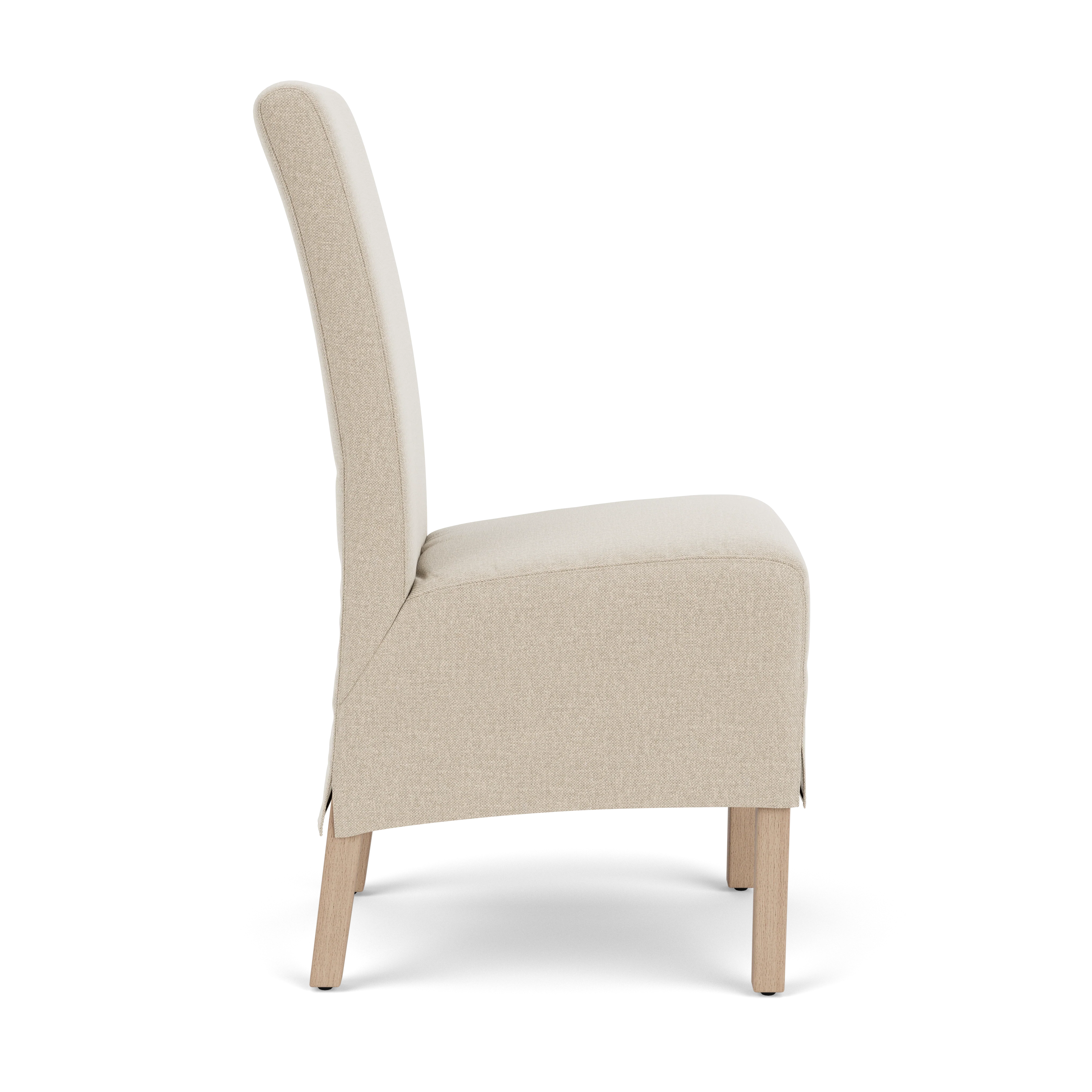 Long Island Dining Chair, Linara Natural - Vintage Oak Legs - Image 3