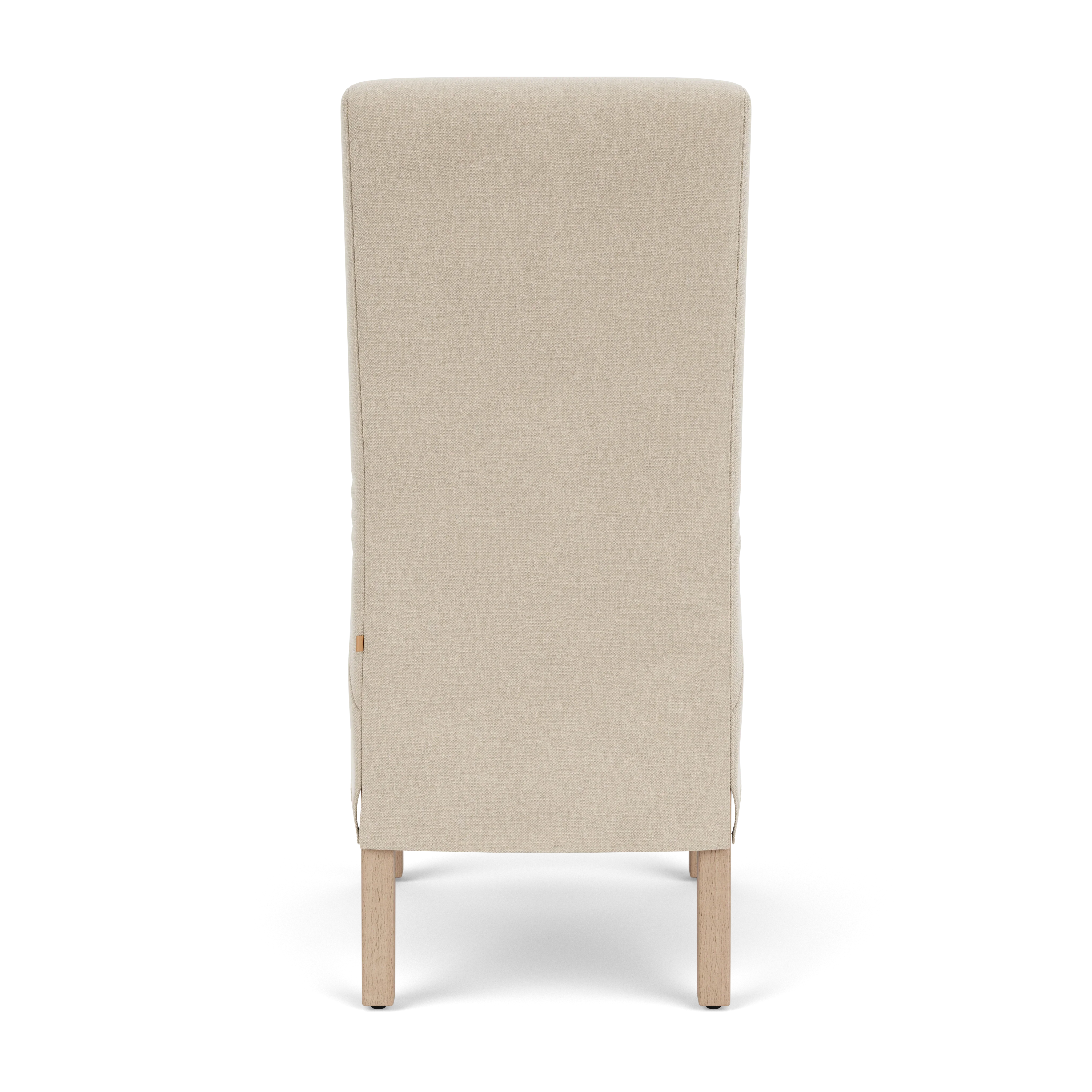 Long Island Dining Chair, Linara Natural - Vintage Oak Legs - Image 4