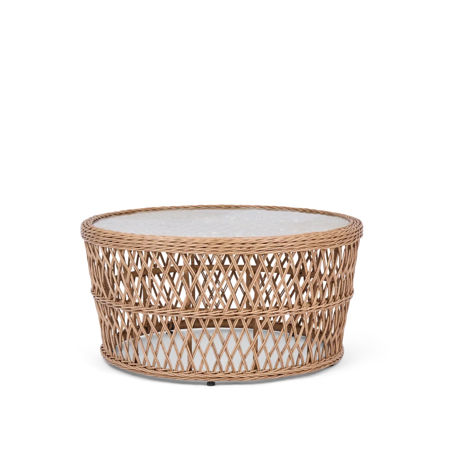 Longmeadow Round Wicker Garden Coffee Table - Image 3
