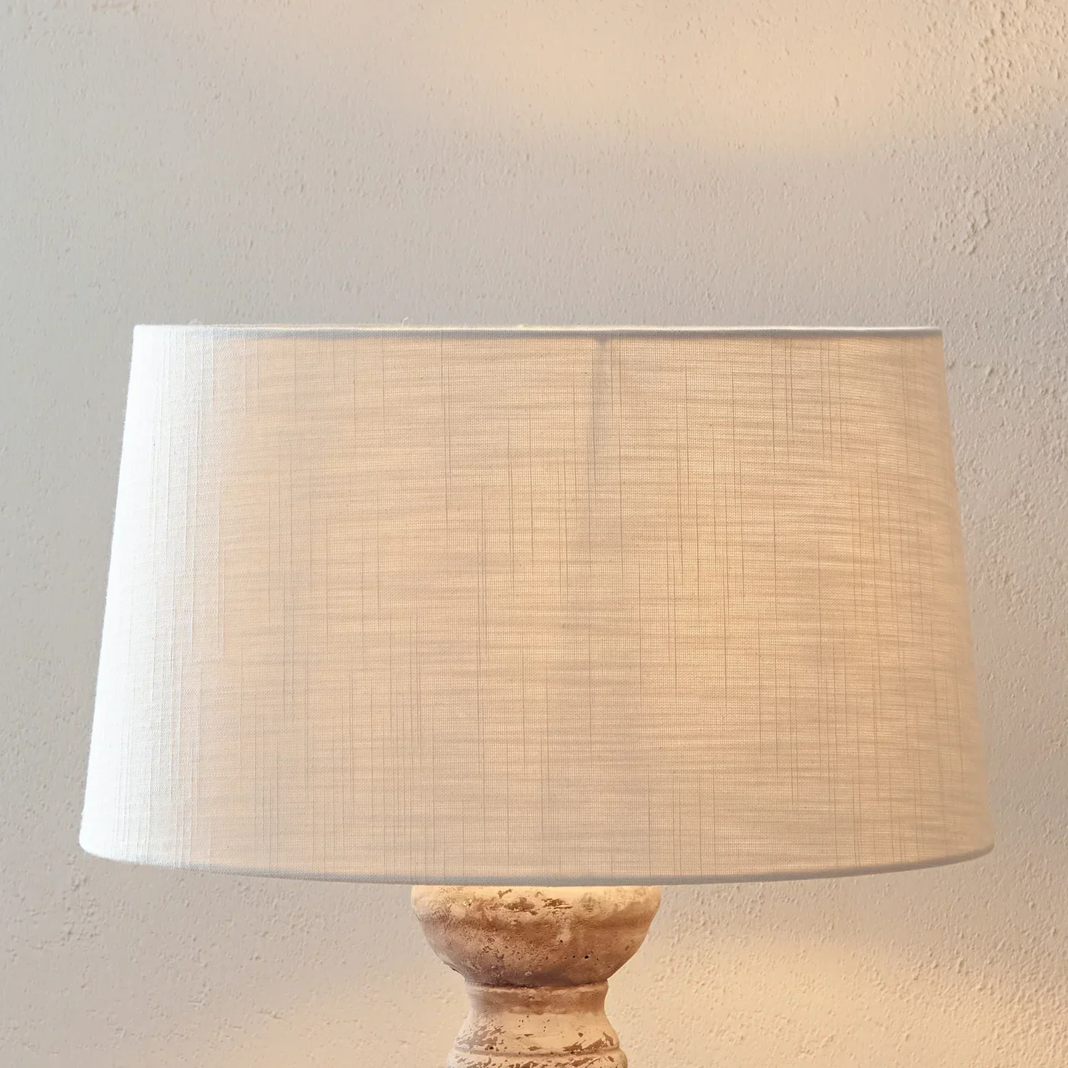 Lucile Linen Tapered Lampshade, Warm White - Image 6