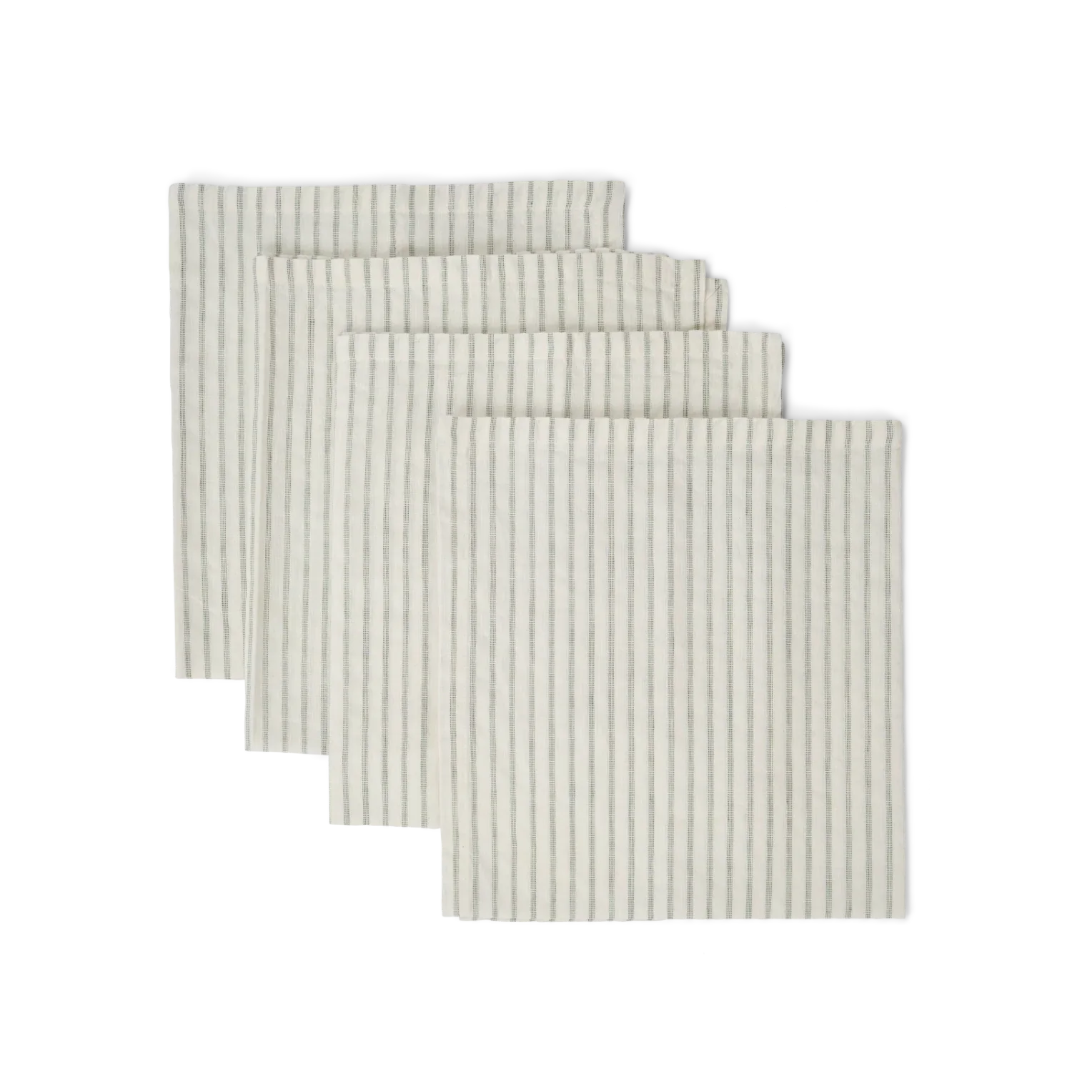 Maeve Cotton Linen Napkins, Nettle - Set of 4 - Image 4
