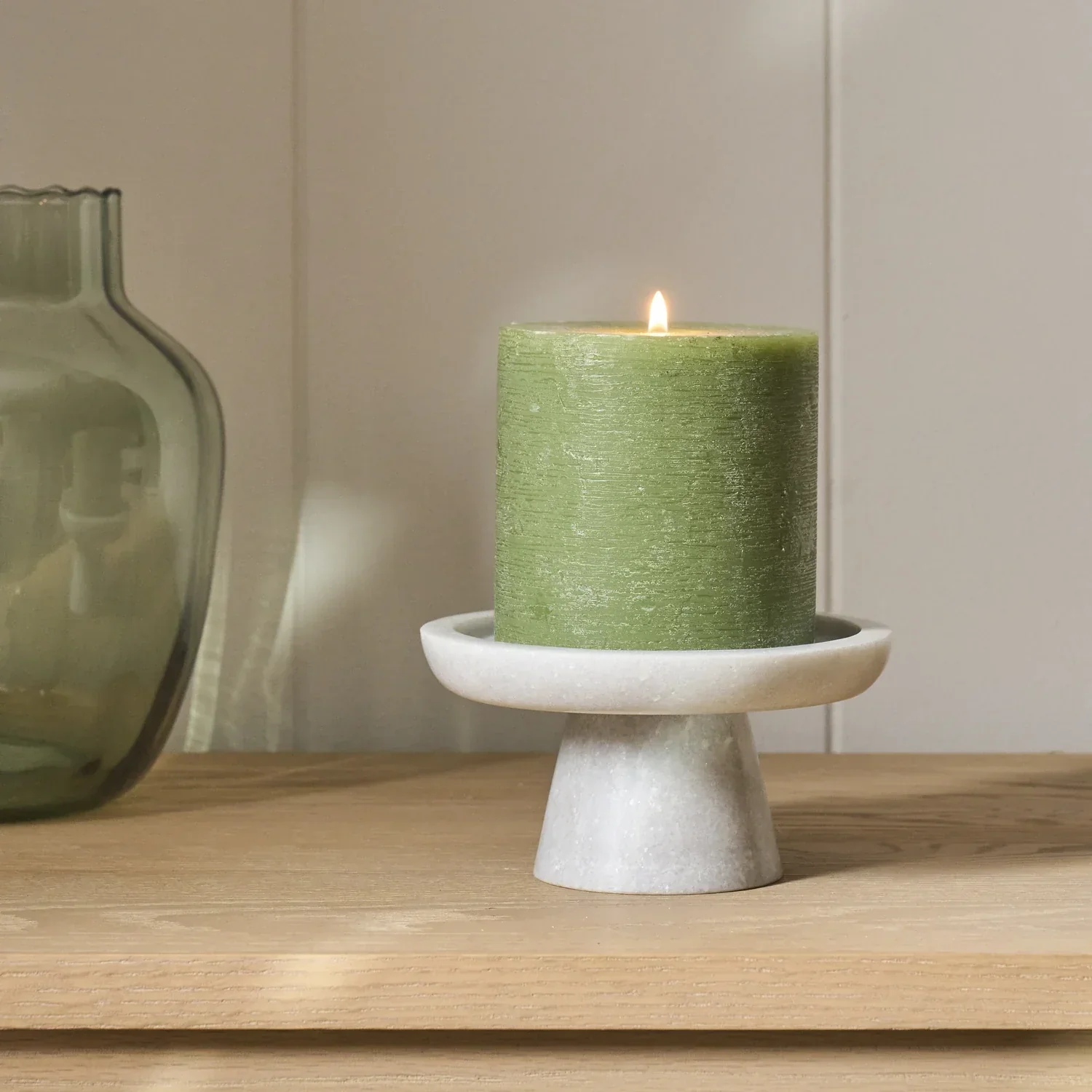 Malpas Marble Pillar Candle Holder