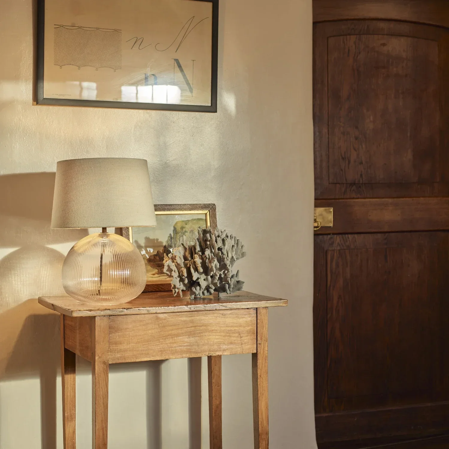 Malton Fluted Glass Round Table Lamp