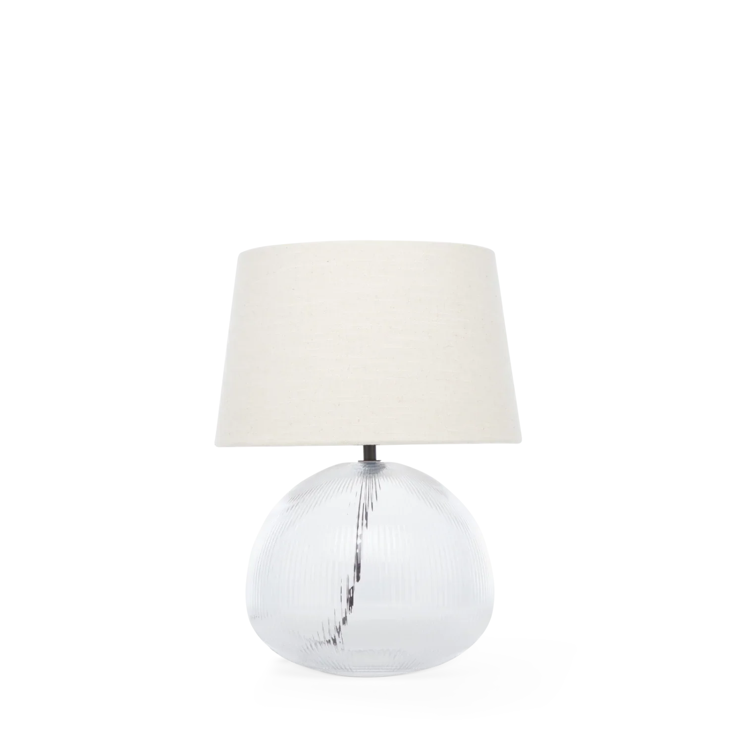 Malton Fluted Glass Round Table Lamp - Image 4