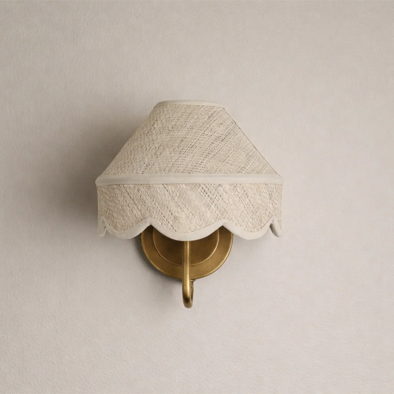 Marina Scalloped Raffia Wall Light - Image 2