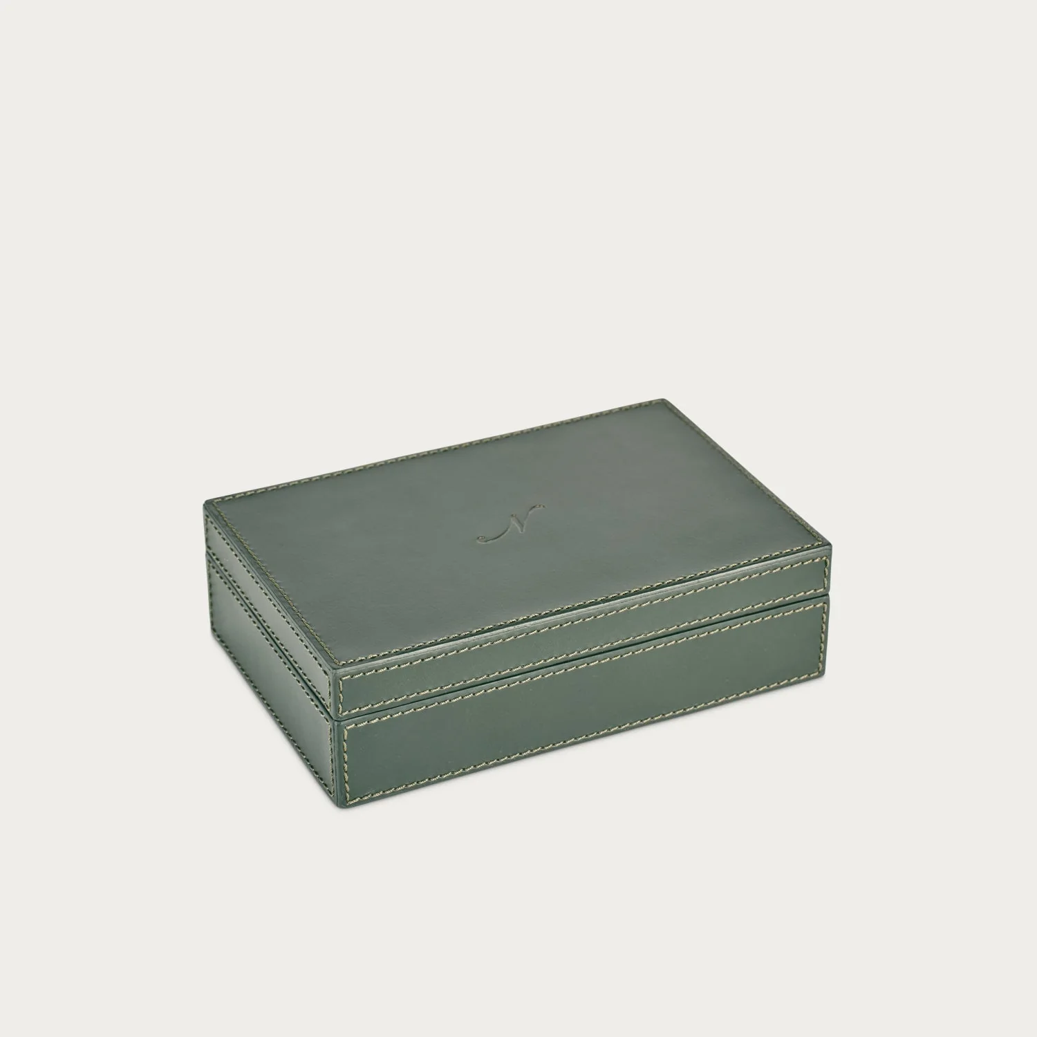 Neptune Leather Playing Cards Box, Constable Green - Image 5