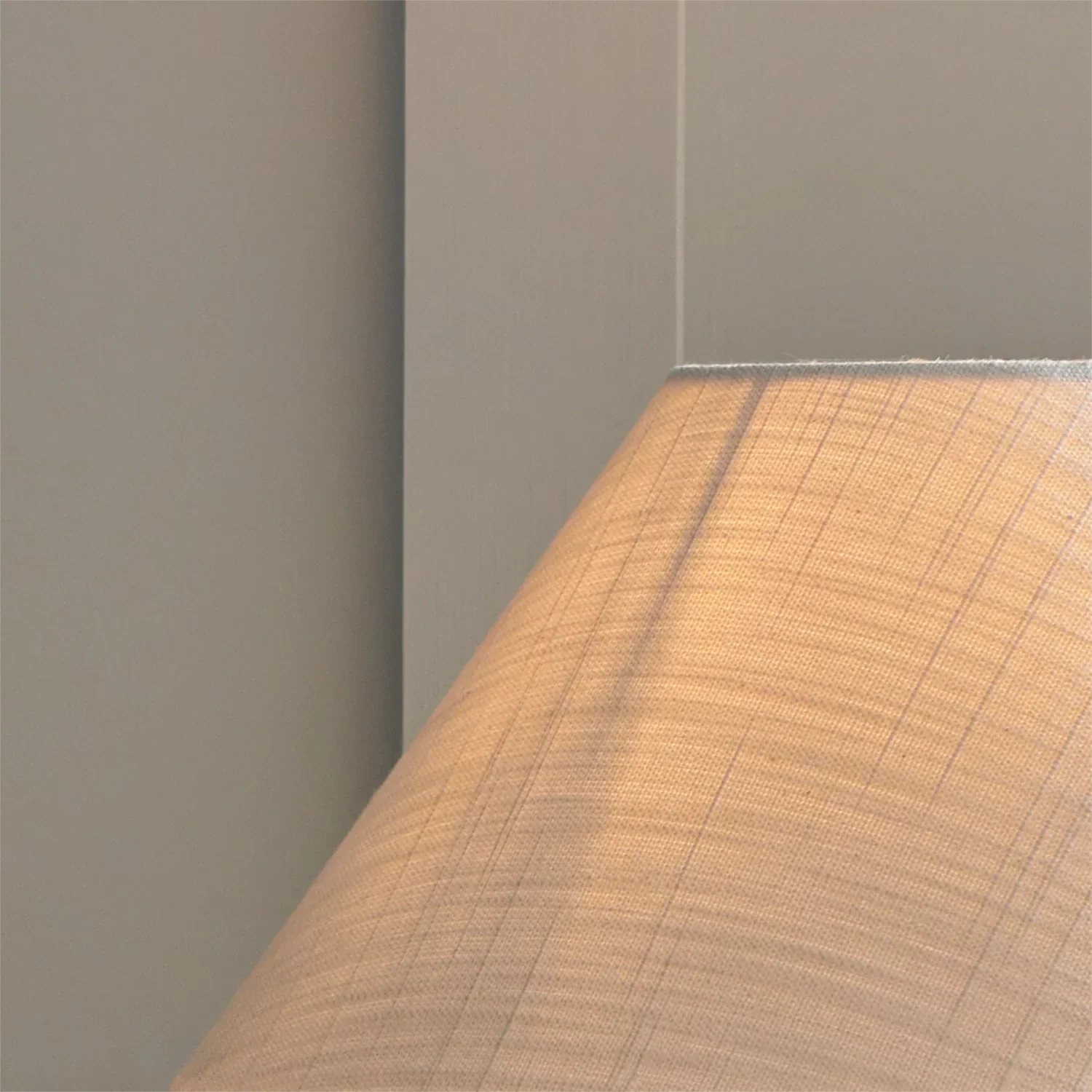 Oliver Linen Cone Lampshade, Warm White - Image 3