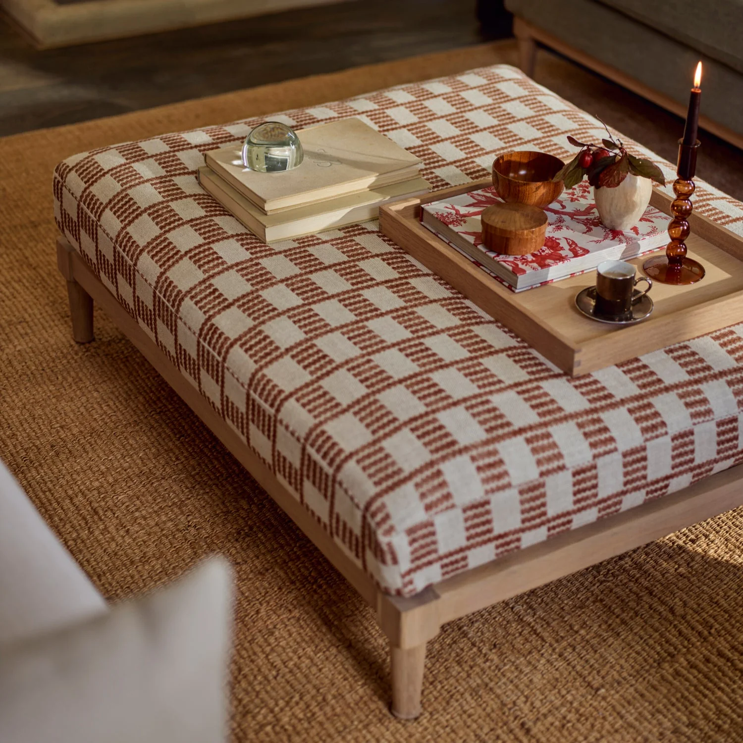 Ophelia Large Footstool, Rust Cove - Image 4