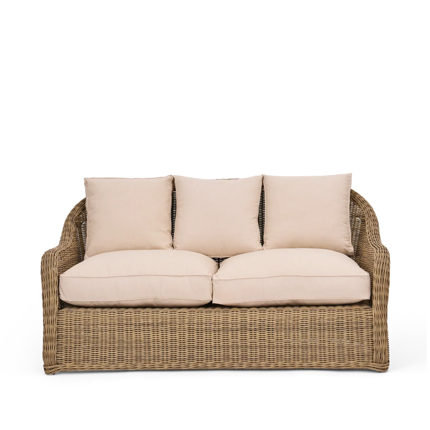 Purbeck 2 Seater Wicker Garden Sofa - Image 3