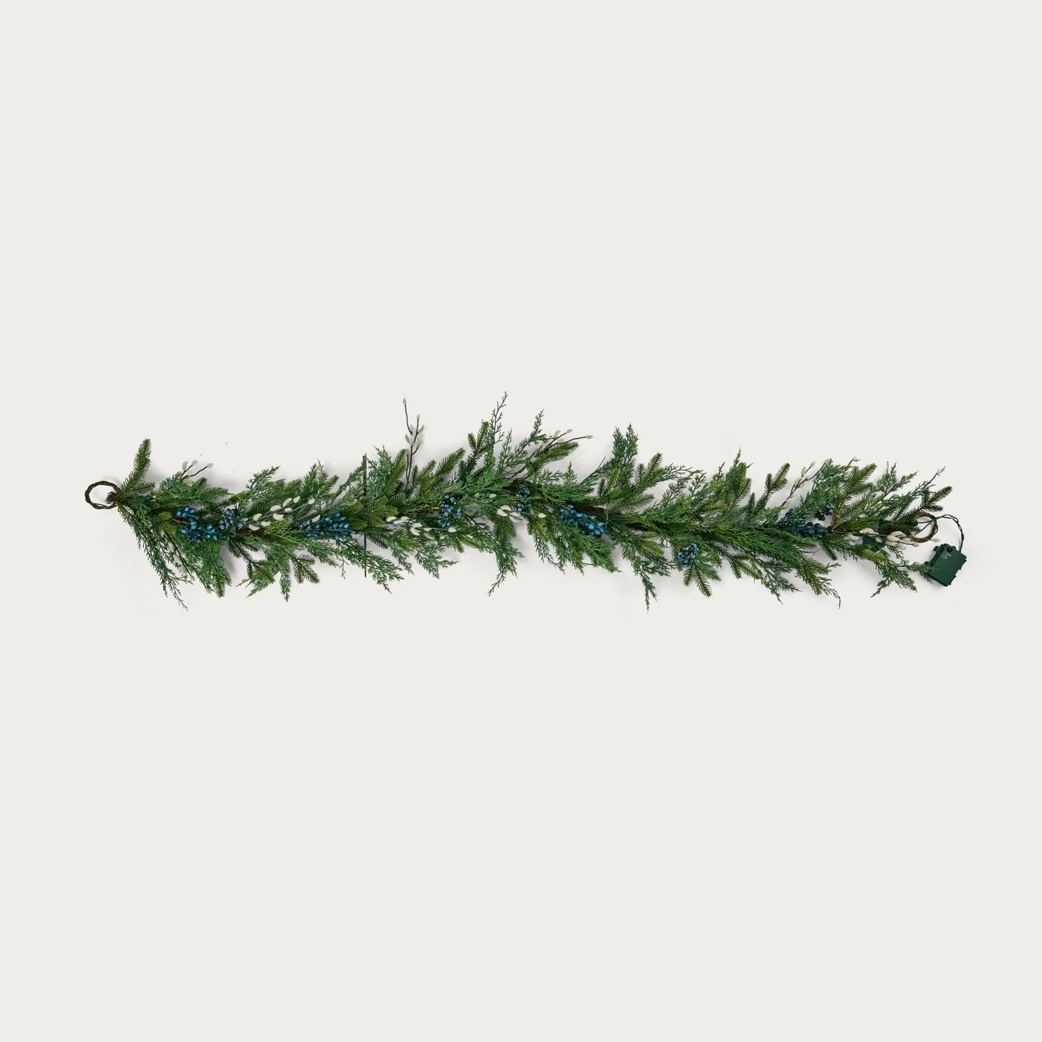 Pussy Willow & Foliage Pre-lit Garland - Image 4