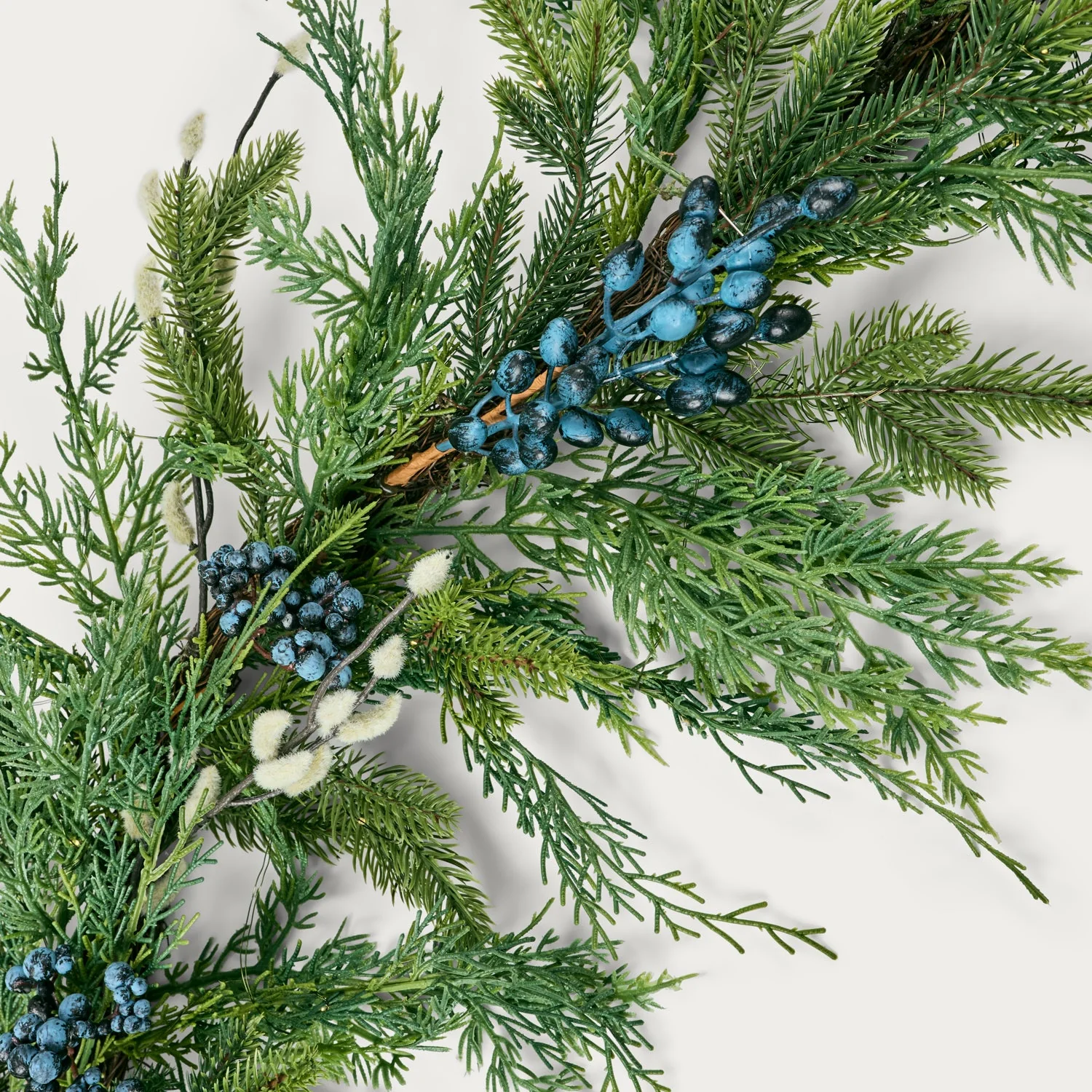 Pussy Willow & Foliage Pre-lit Garland - Image 5