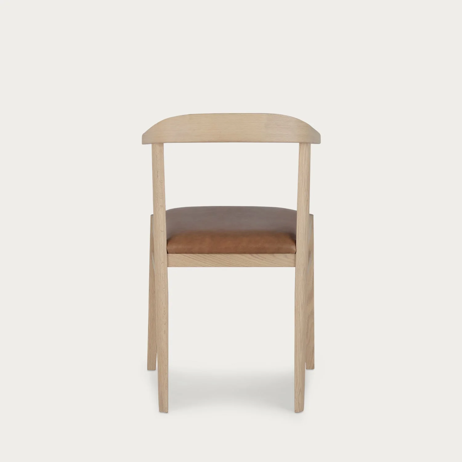 Renewed - Borough Oak Dining Chair, Tan Leather - Image 12