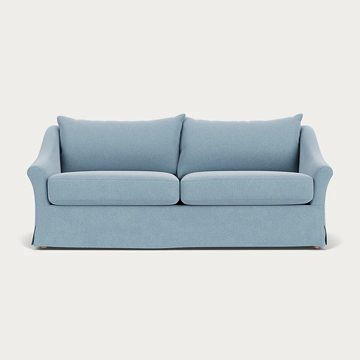 Renewed - Long Island 3 Seater Sofa - Heavyweight Linen Pale Oat with Natural Oak Legs - Image 12