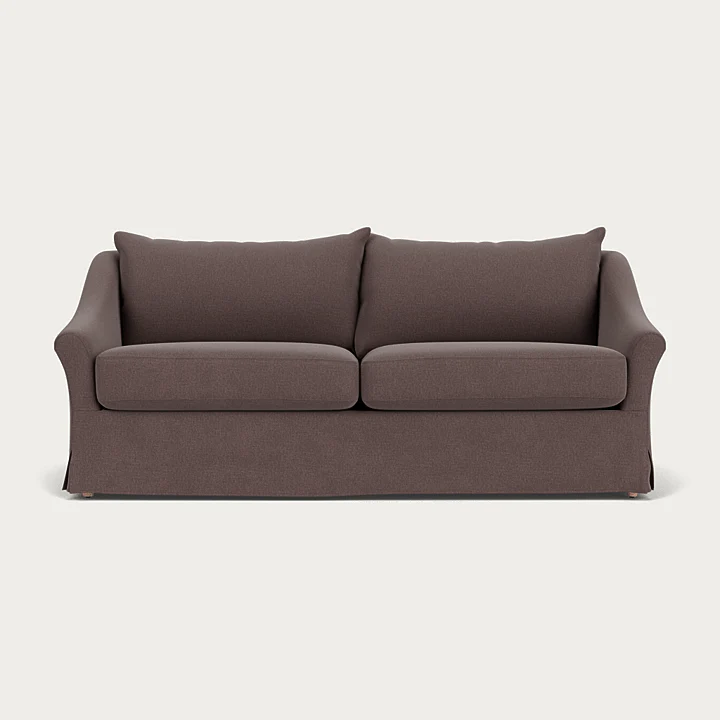 Renewed - Long Island 3 Seater Sofa - Heavyweight Linen Pale Oat with Natural Oak Legs - Image 15