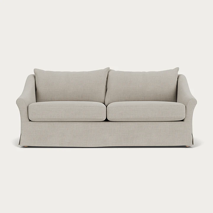Renewed - Long Island 3 Seater Sofa - Heavyweight Linen Pale Oat with Natural Oak Legs - Image 20