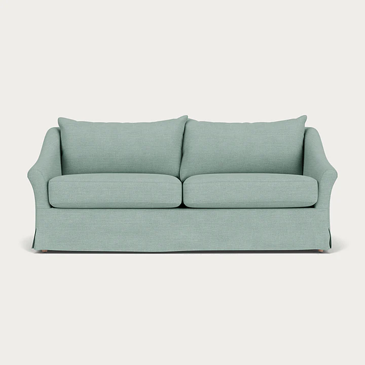Renewed - Long Island 3 Seater Sofa - Heavyweight Linen Pale Oat with Natural Oak Legs - Image 9