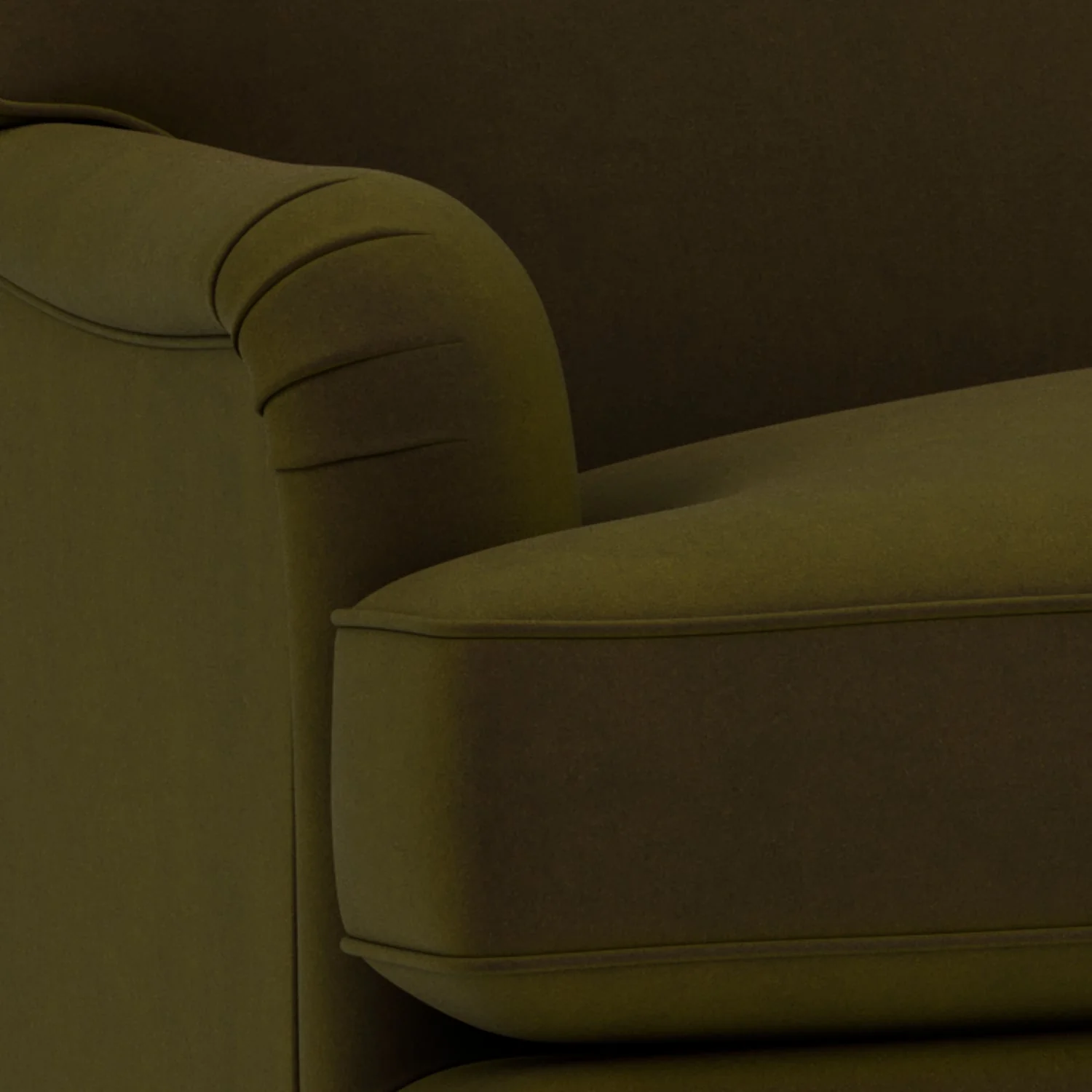 Renewed - Olivia 2 Seater Sofa, Signature Linen Moss, Natural Oak Legs - Image 3