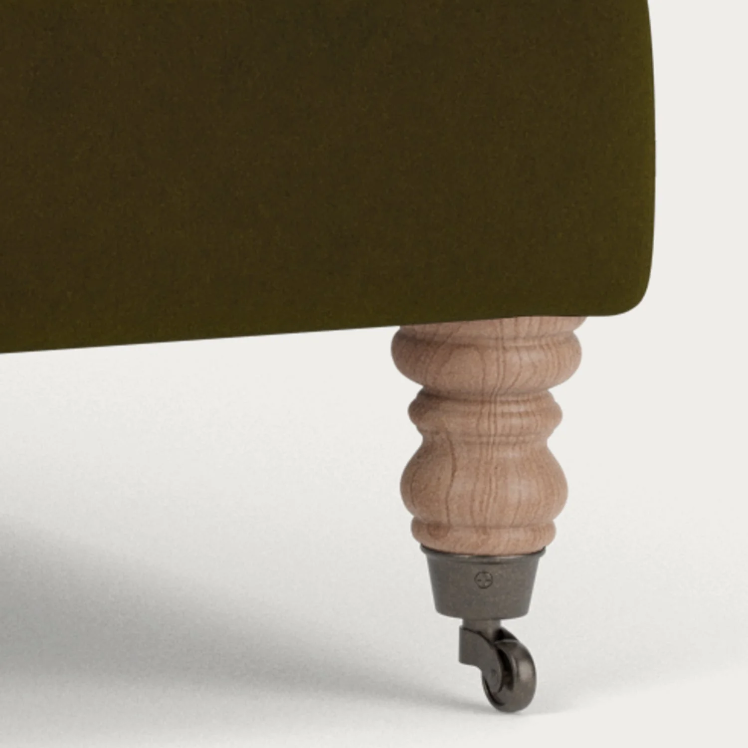 Renewed - Olivia 2 Seater Sofa, Signature Linen Moss, Natural Oak Legs - Image 4