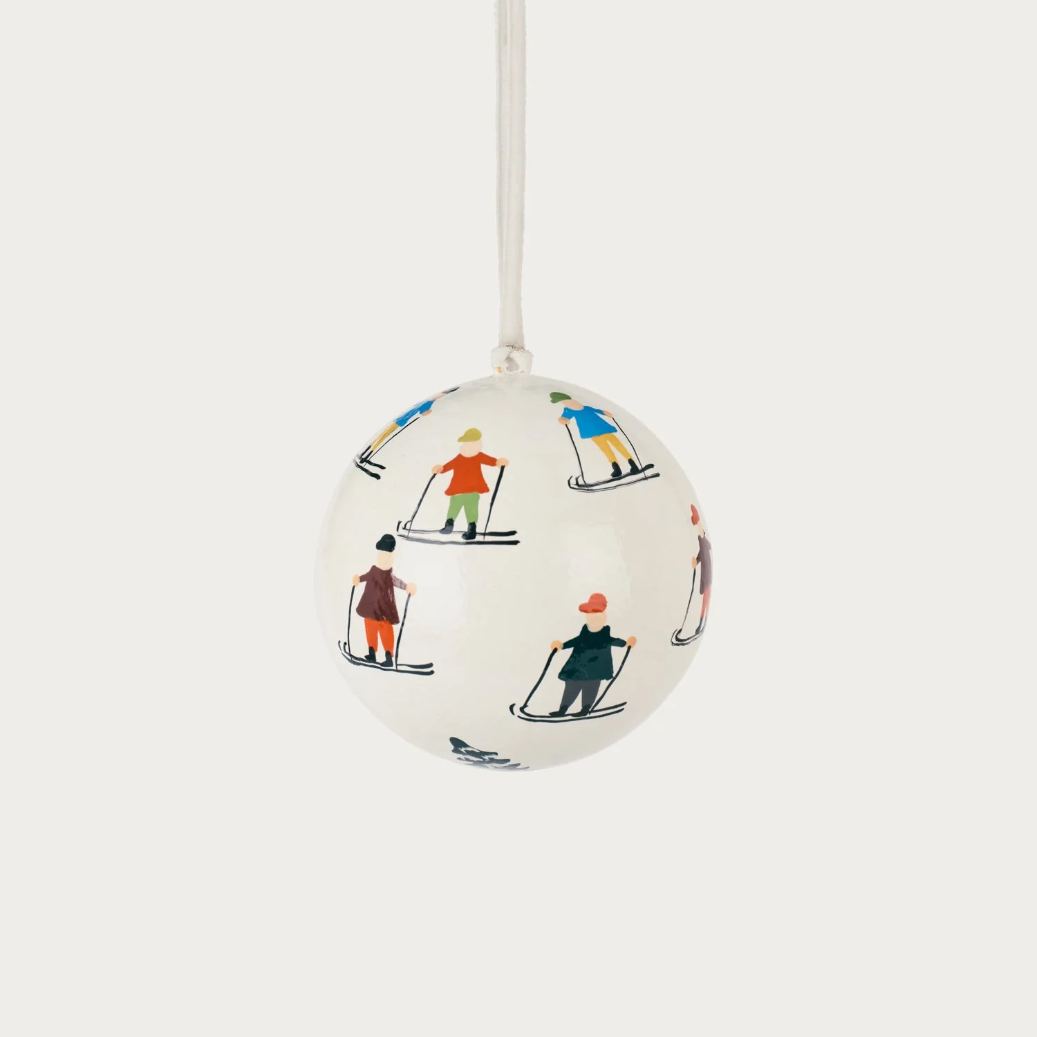 Ridley Skiers Papier Mache Bauble - Image 2