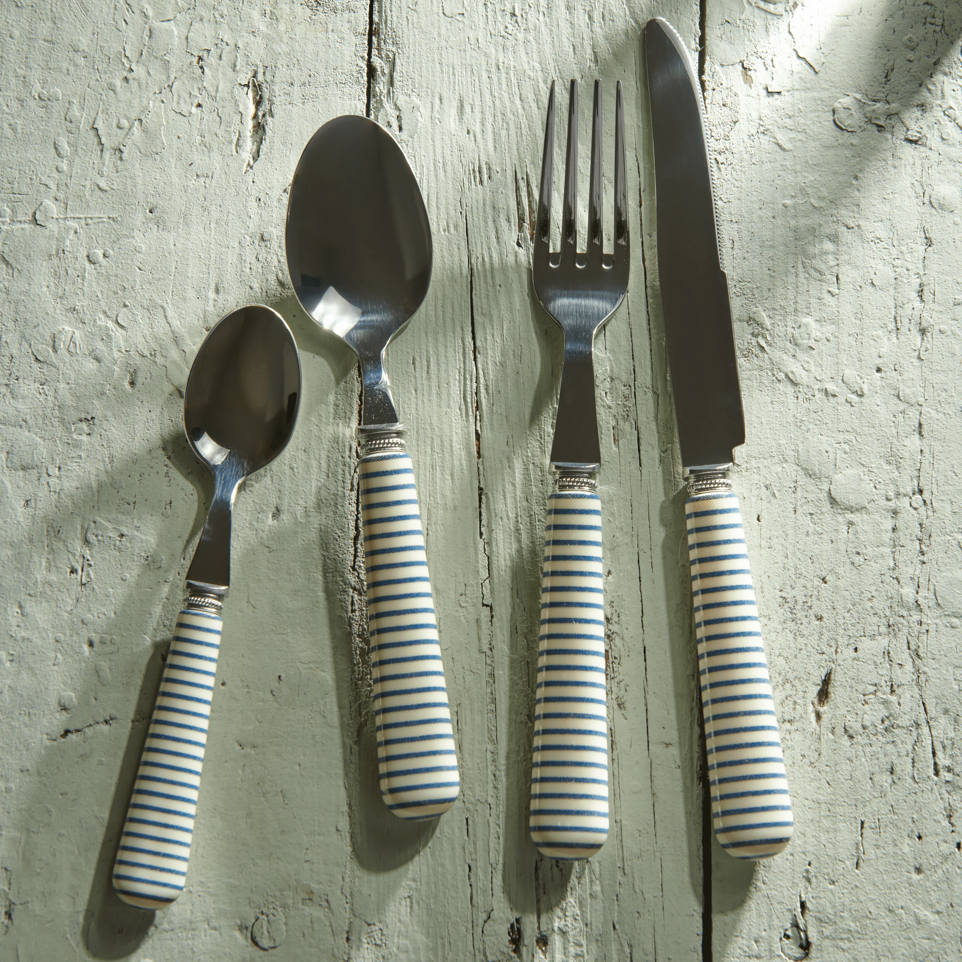 Salcombe 24pc Cutlery Set, Navy Stripe