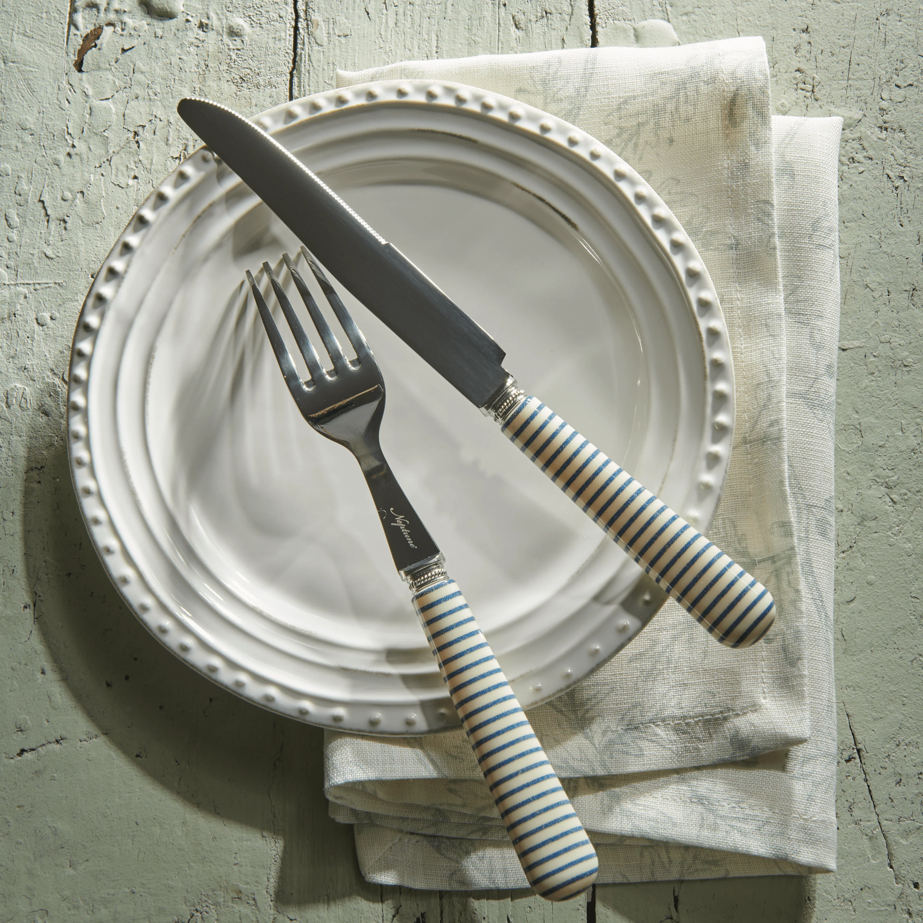 Salcombe 24pc Cutlery Set, Navy Stripe - Image 2