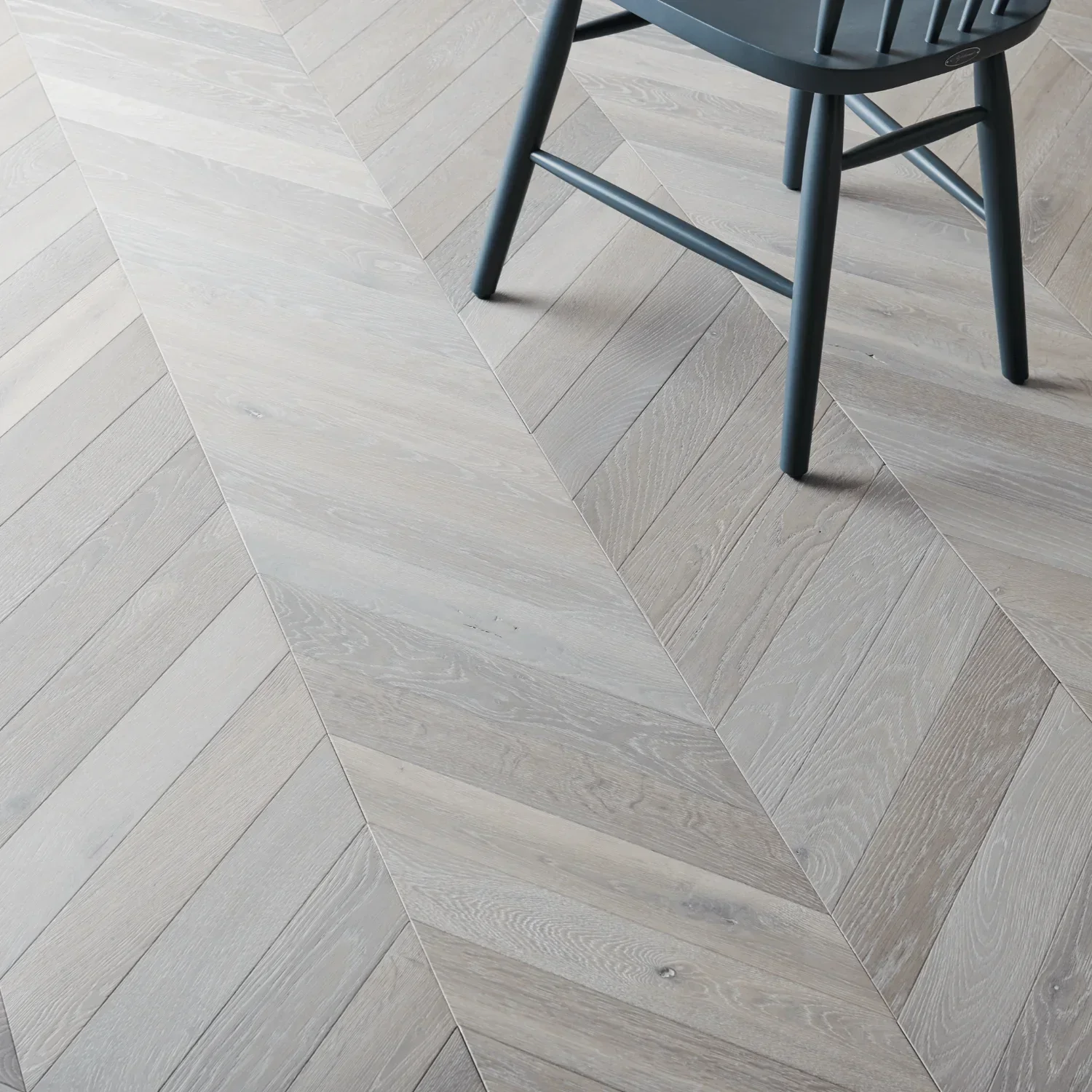 Savernake Chevron Engineered Oak Flooring 10mm x 90mm, Chalked