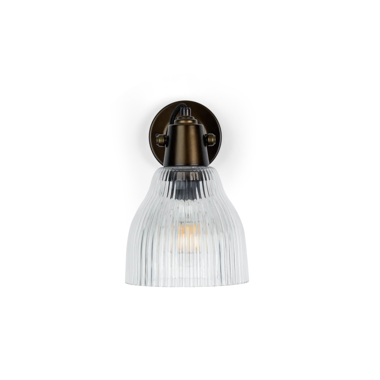 Shaftesbury Fluted Glass Wall Light, Bronze - Image 10