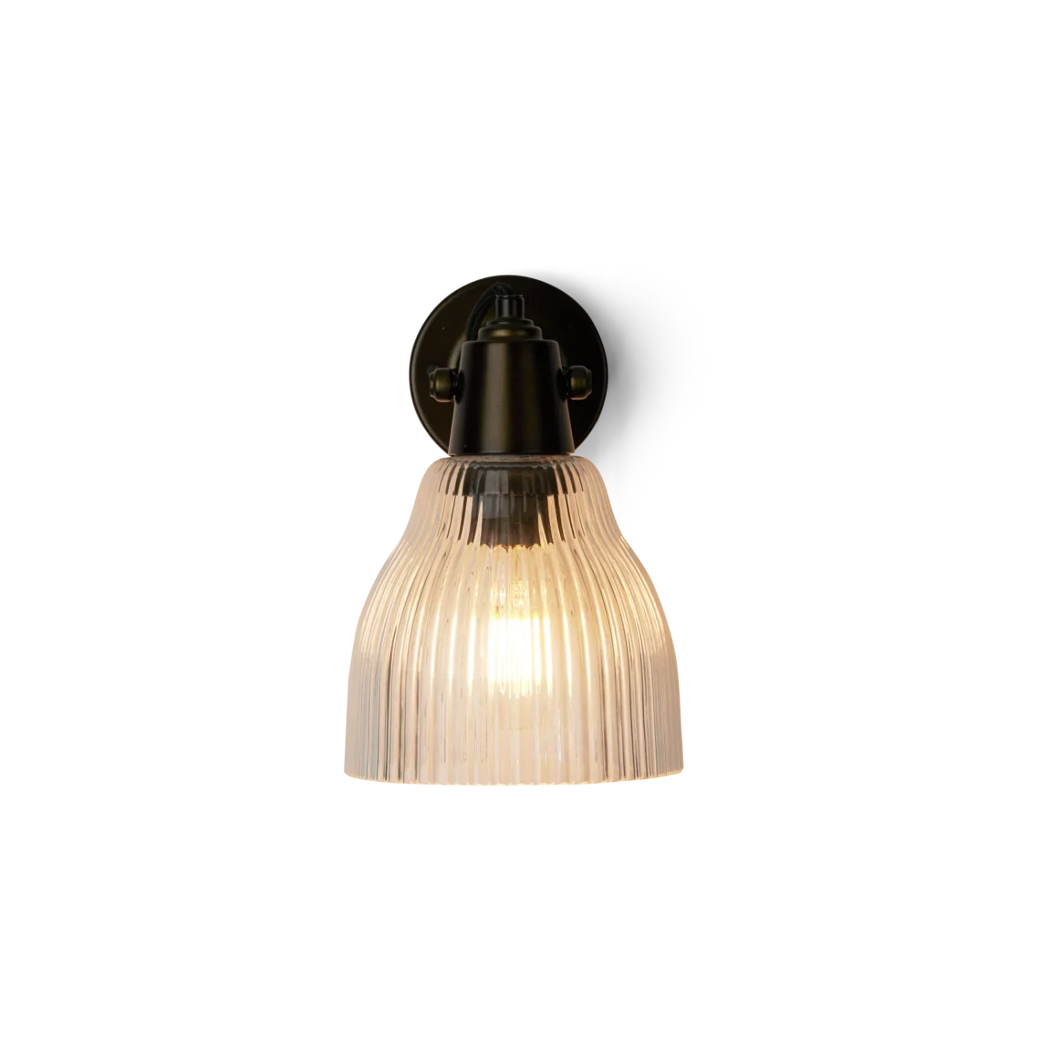 Shaftesbury Fluted Glass Wall Light, Bronze - Image 9