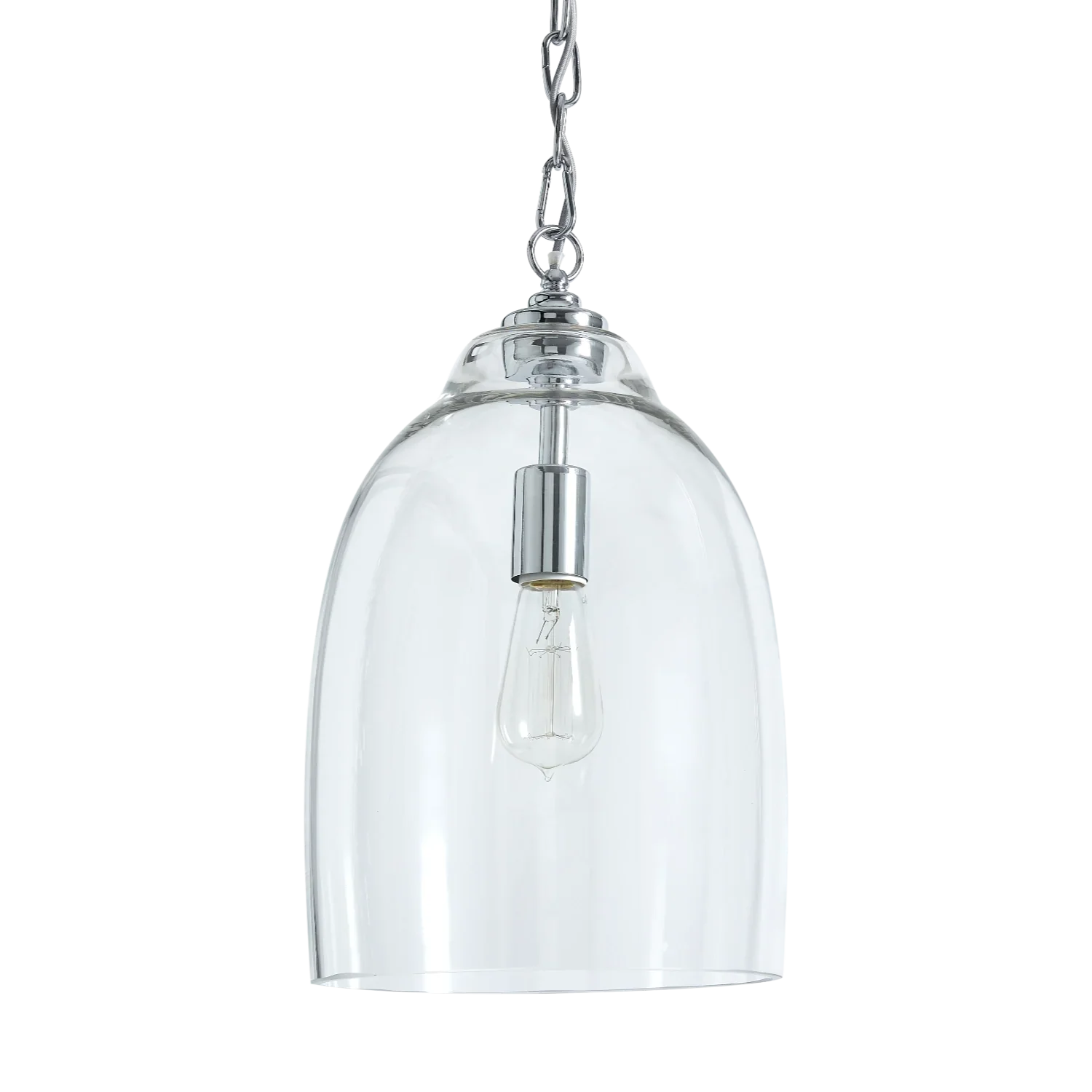 Shaftesbury Glass Pendant Light, Chrome - Image 2