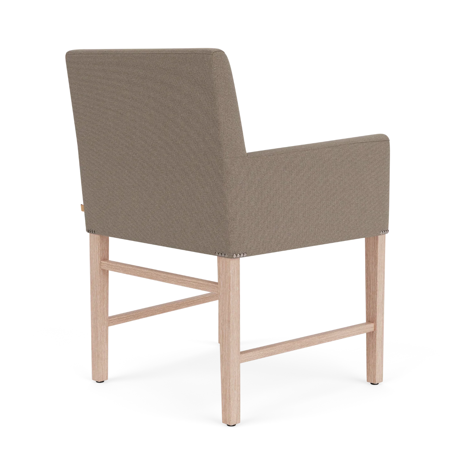 Shoreditch Carver Chair, Heavyweight Linen in Spelt - Vintage Oak Legs - Image 4