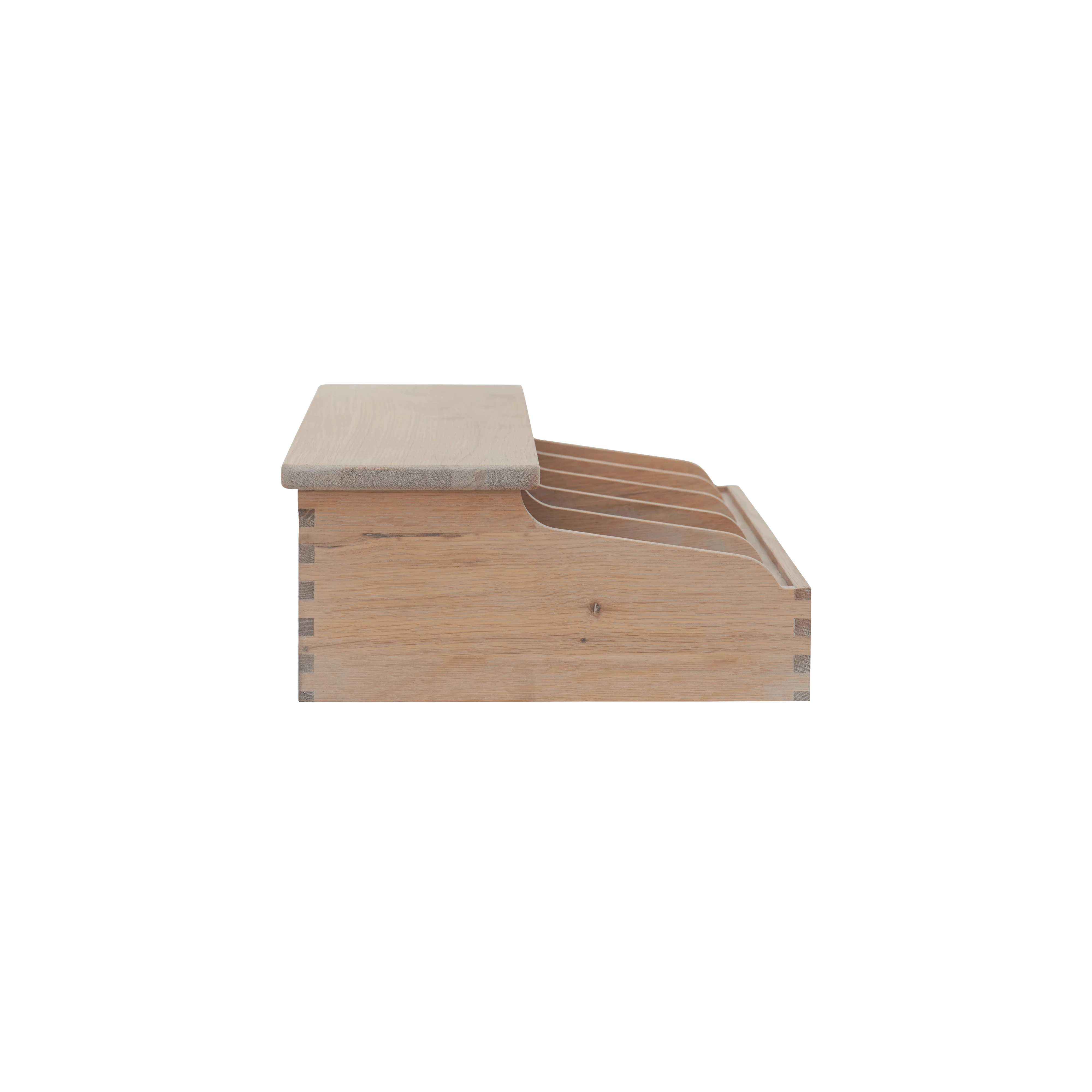 Southwold 5 Bay Divided Cutlery Organiser, Seasoned Oak - Image 3