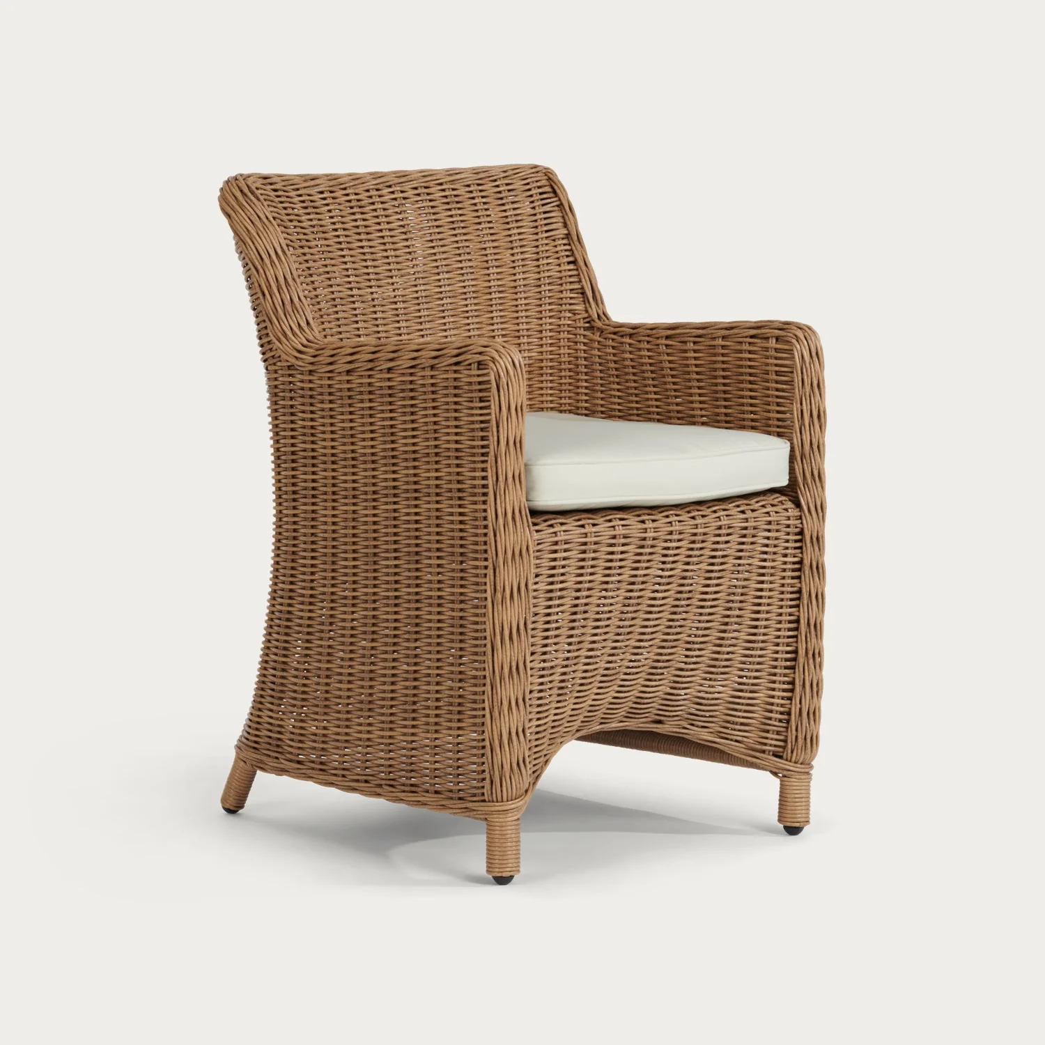 Stanway Wicker Garden Carver Dining Chair, Honey - Image 8
