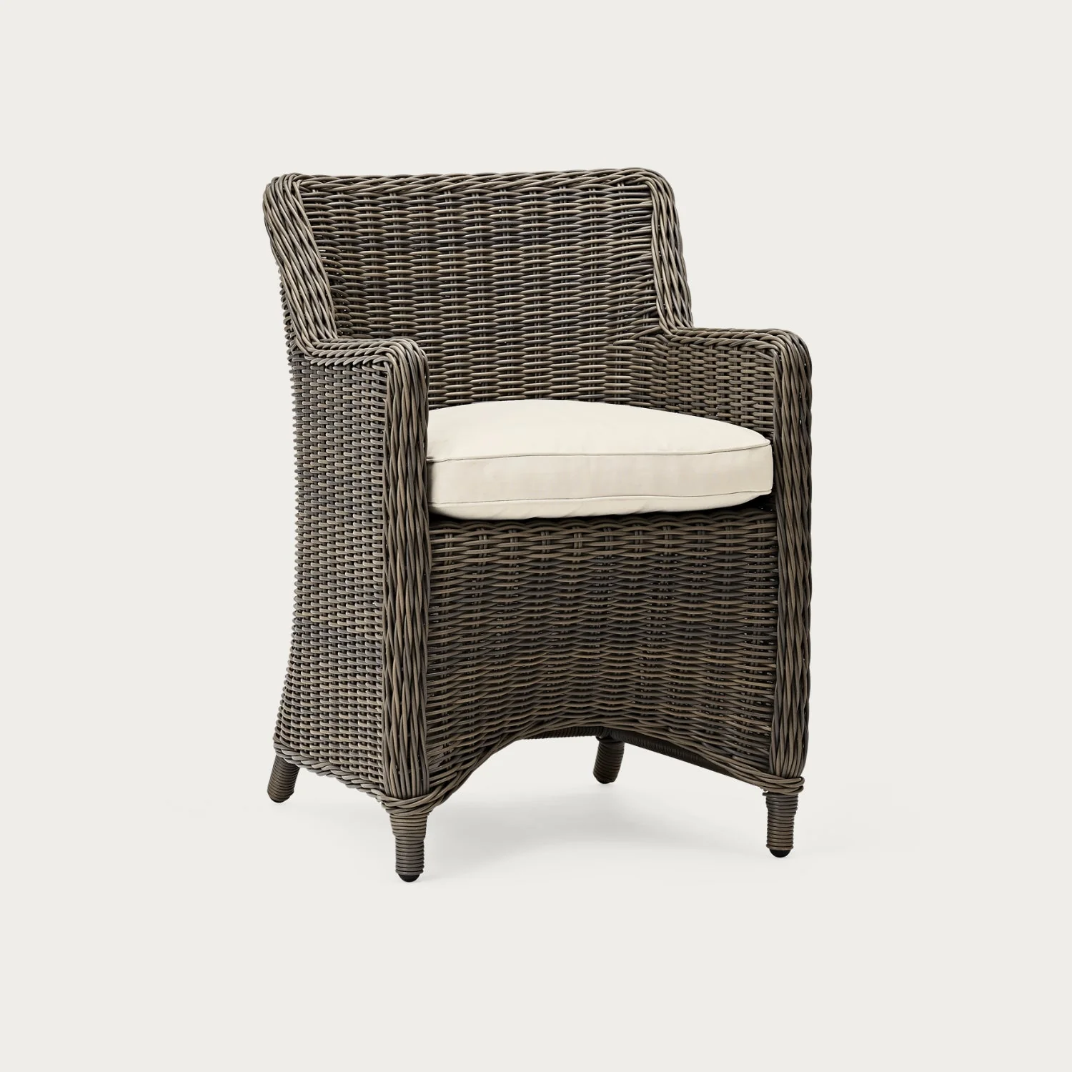 Stanway Wicker Garden Carver Dining Chair, Reed