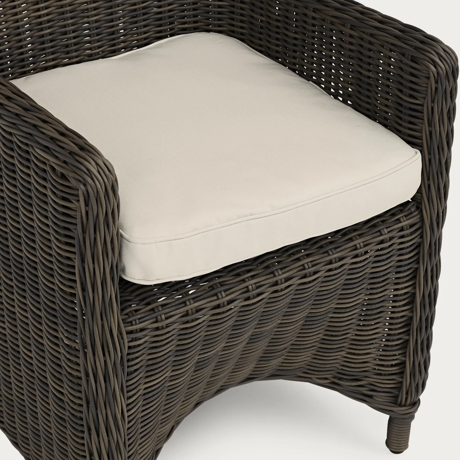 Stanway Wicker Garden Carver Dining Chair, Reed - Image 3
