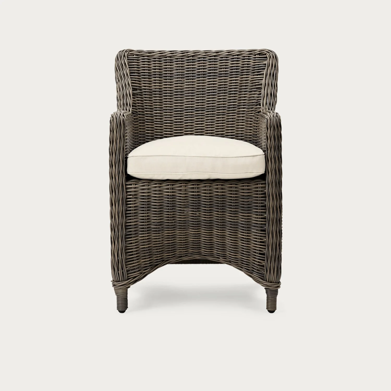 Stanway Wicker Garden Carver Dining Chair, Reed - Image 4