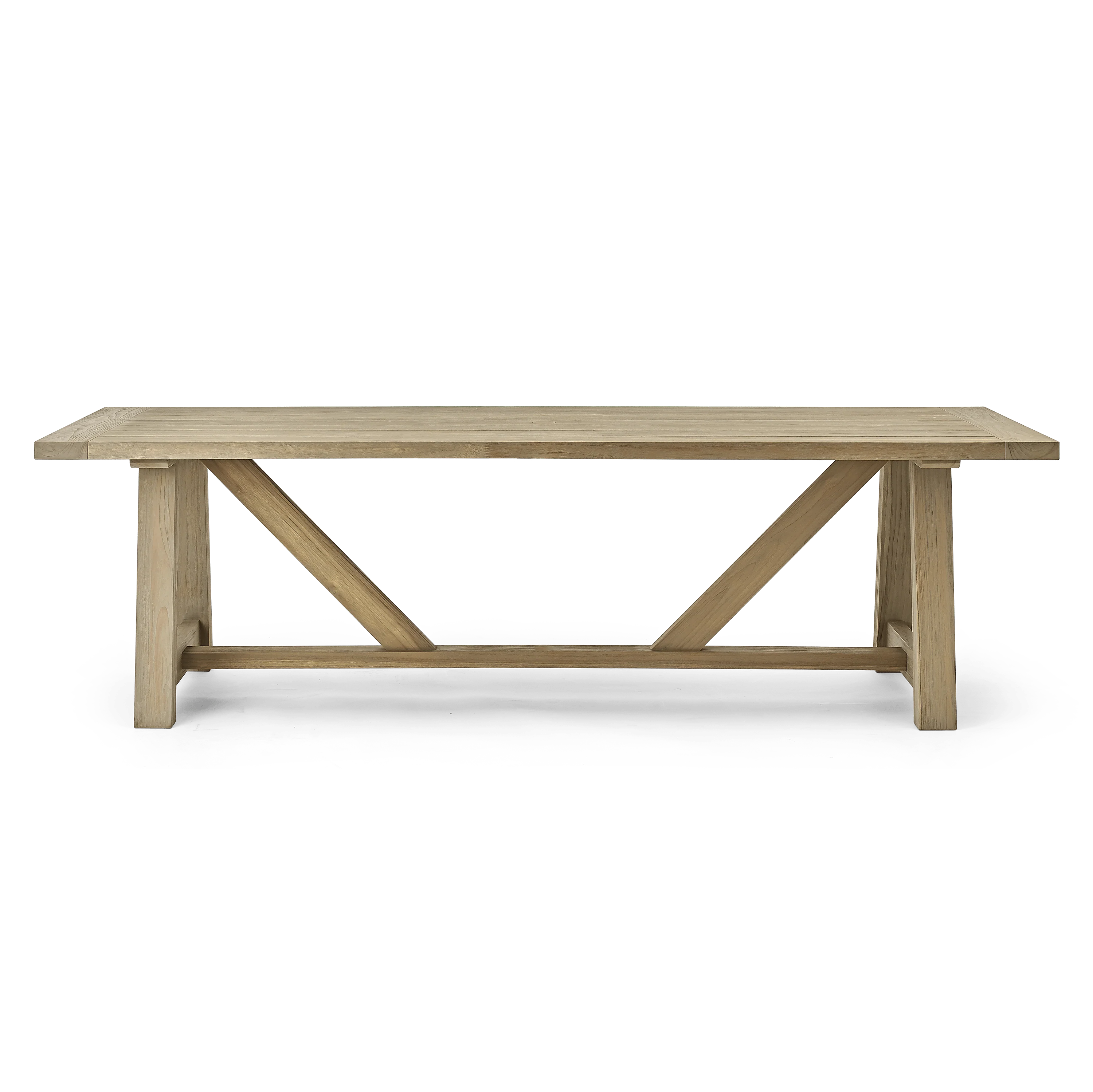 Stanway 6 Seater Rectangular Teak Garden Dining Set with Denham Campaign Chairs - Image 4