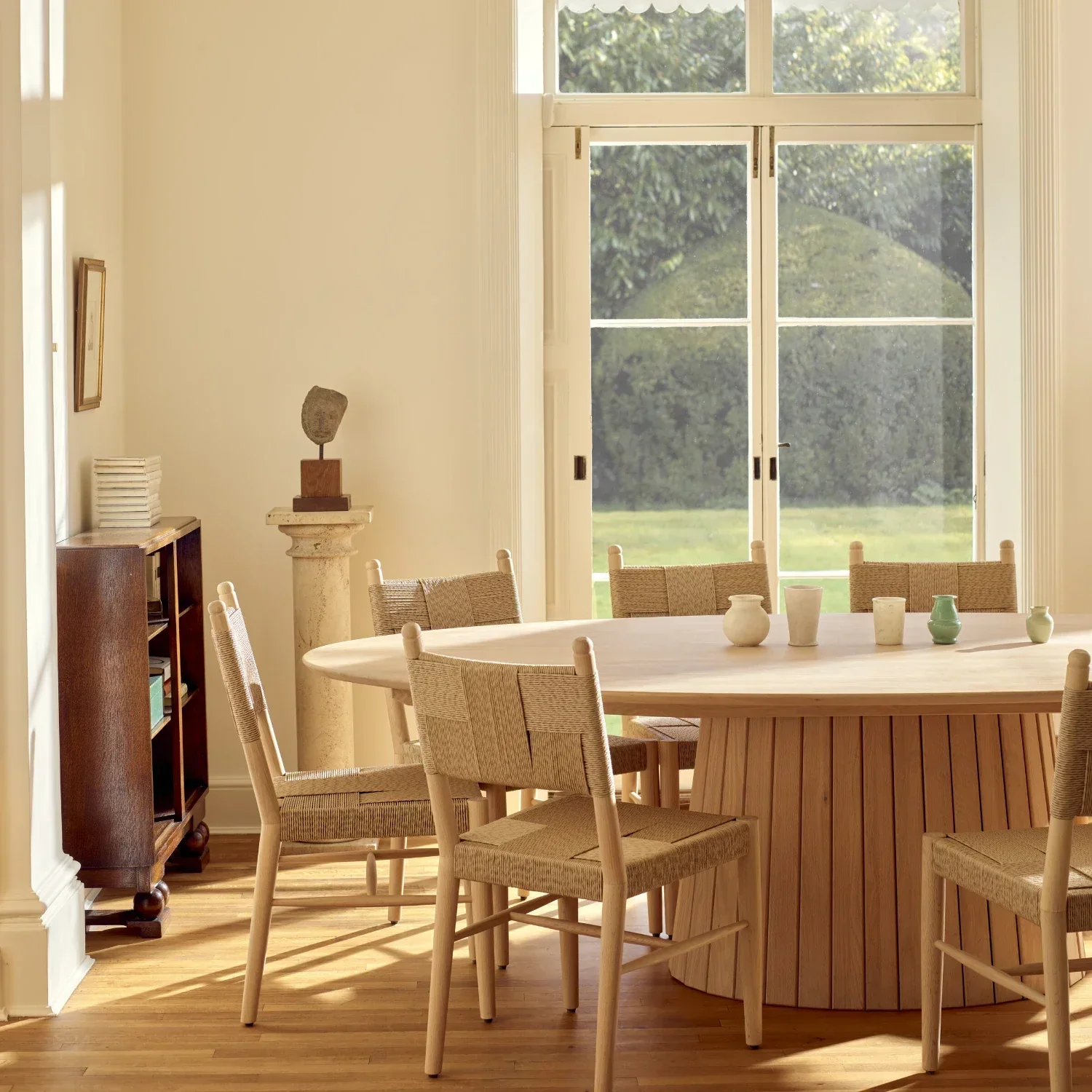 Stratford 10 Seater Oval Oak Dining Table - Image 3