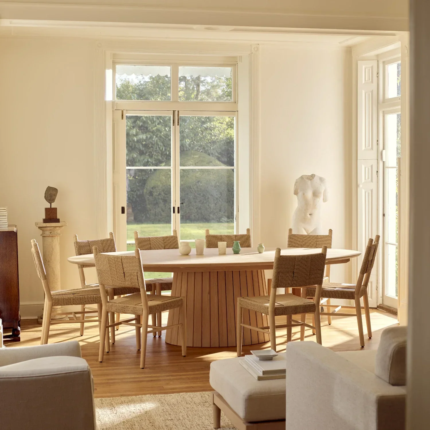 Stratford 10 Seater Oval Oak Dining Table - Image 4