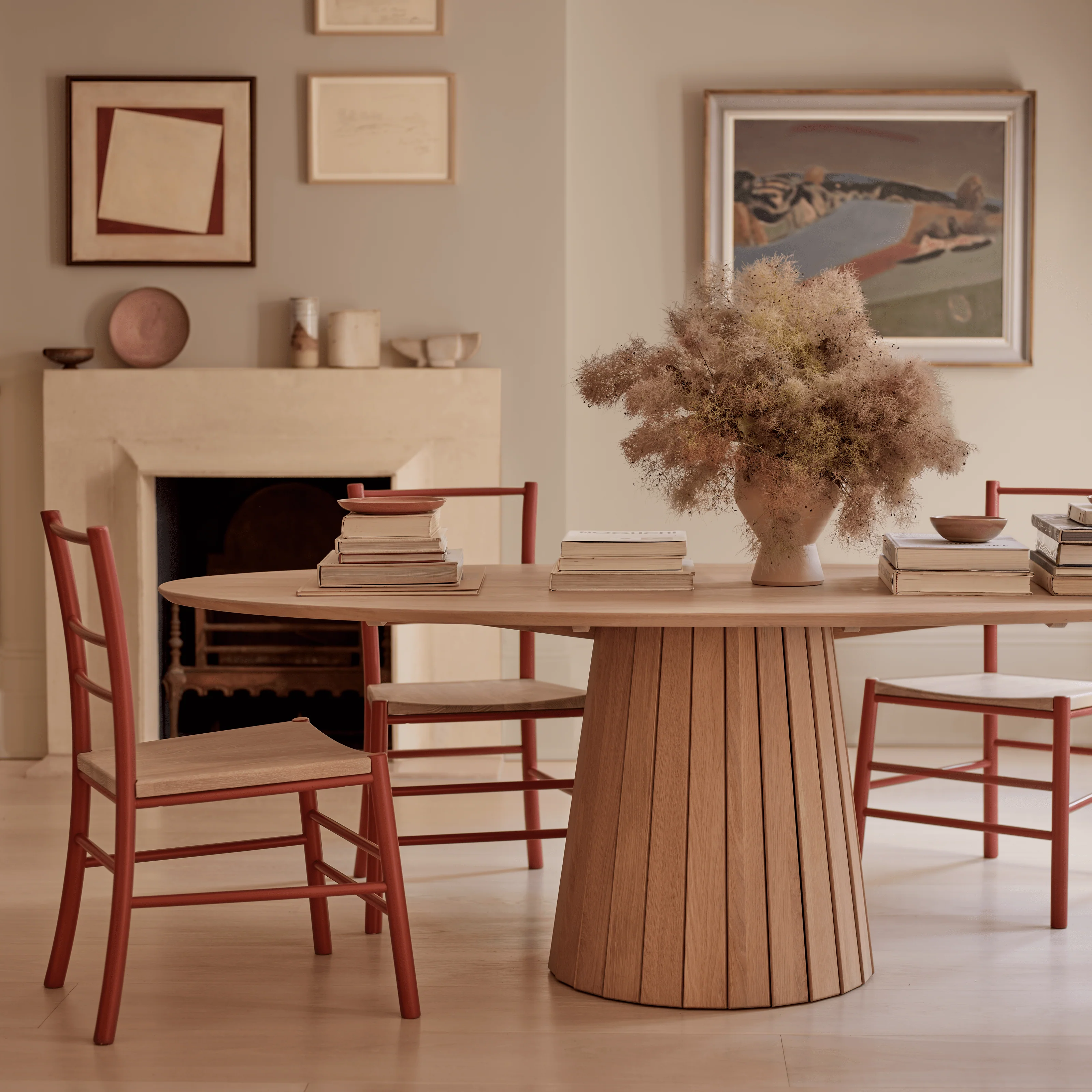 Stratford 6 Seater Oval Oak Dining Table - Image 3
